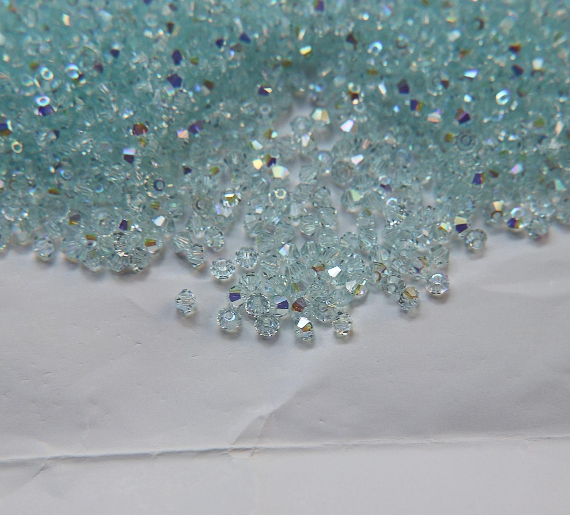 4mm Swarovski Light Azore Aurore Boreale Bicones rainbow beads 36/72/144/432/720 Pieces jewelry making, couture embellishments