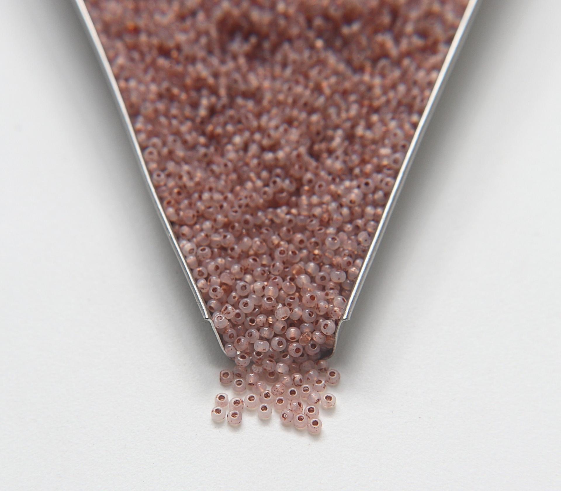 11/0 Charlotte Cut Beads White Opal Rose Gold Lined 10/20/50/250/500 Grams PREMIUM SEED BEADS, Native Supply