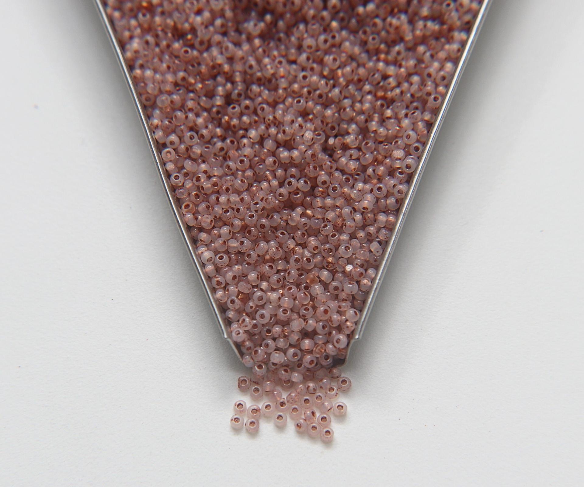 11/0 Charlotte Cut Beads White Opal Rose Gold Lined 10/20/50/250/500 Grams PREMIUM SEED BEADS, Native Supply