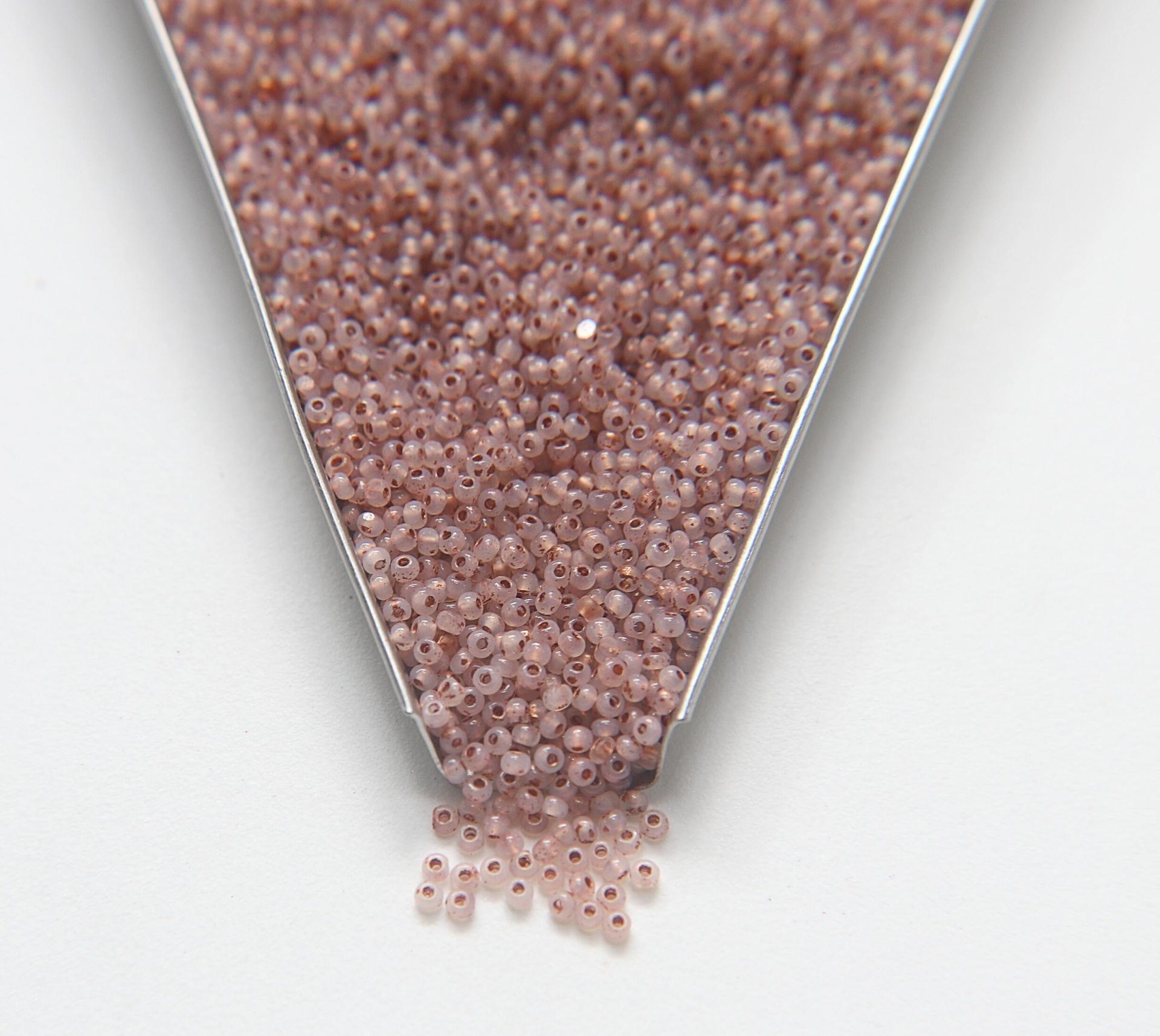 11/0 Charlotte Cut Beads White Opal Rose Gold Lined 10/20/50/250/500 Grams PREMIUM SEED BEADS, Native Supply