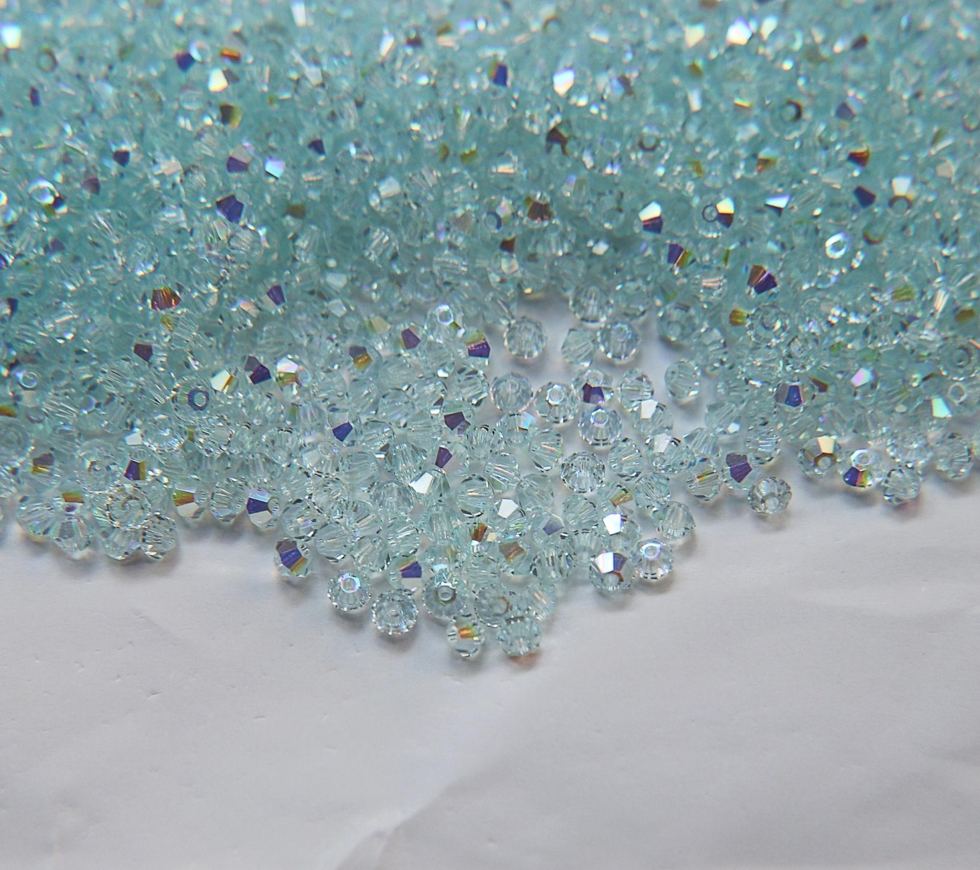 4mm Swarovski Light Azore Aurore Boreale Bicones rainbow beads 36/72/144/432/720 Pieces jewelry making, couture embellishments