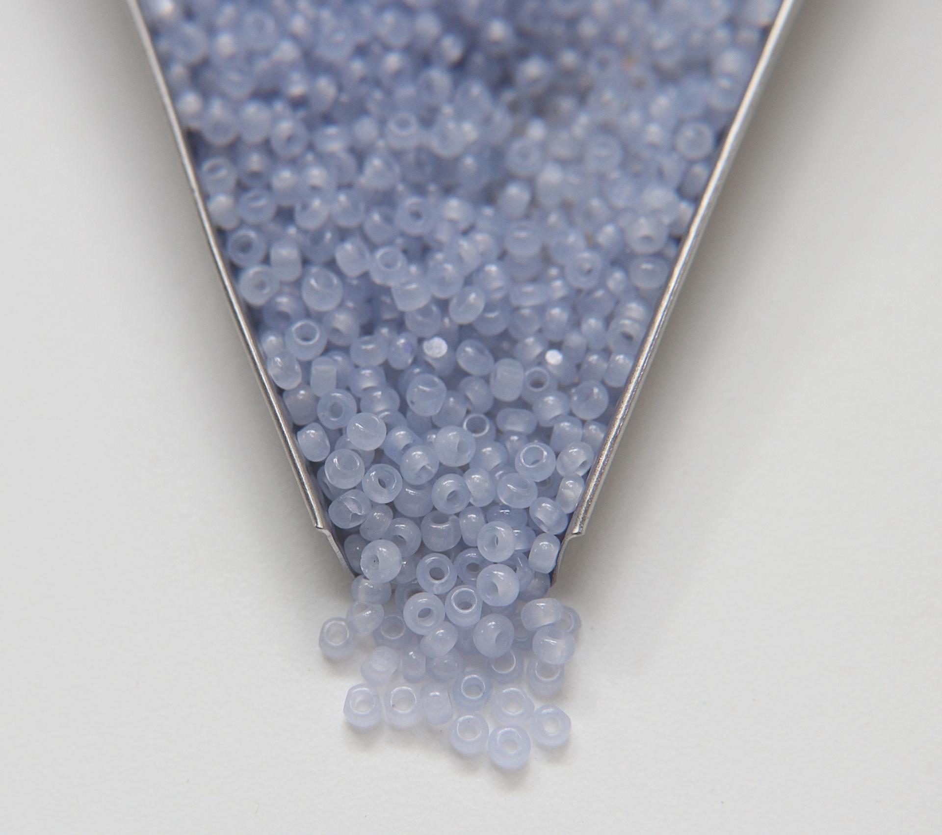 8/0 Truecuts Beads Light Pale Blue Opal glass beads jewelry supply vintage findings craft supply rare materials