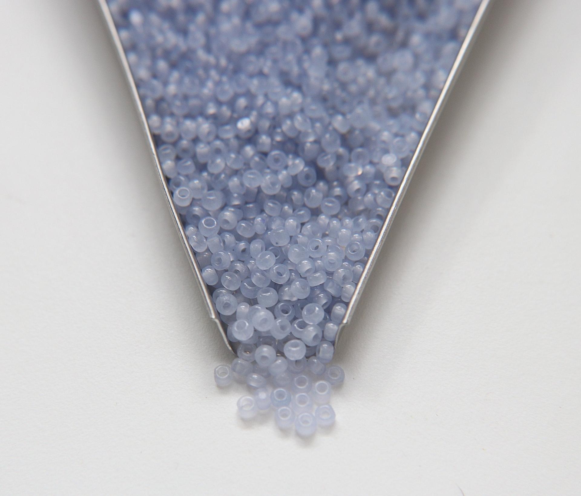 8/0 Truecuts Beads Light Pale Blue Opal glass beads jewelry supply vintage findings craft supply rare materials