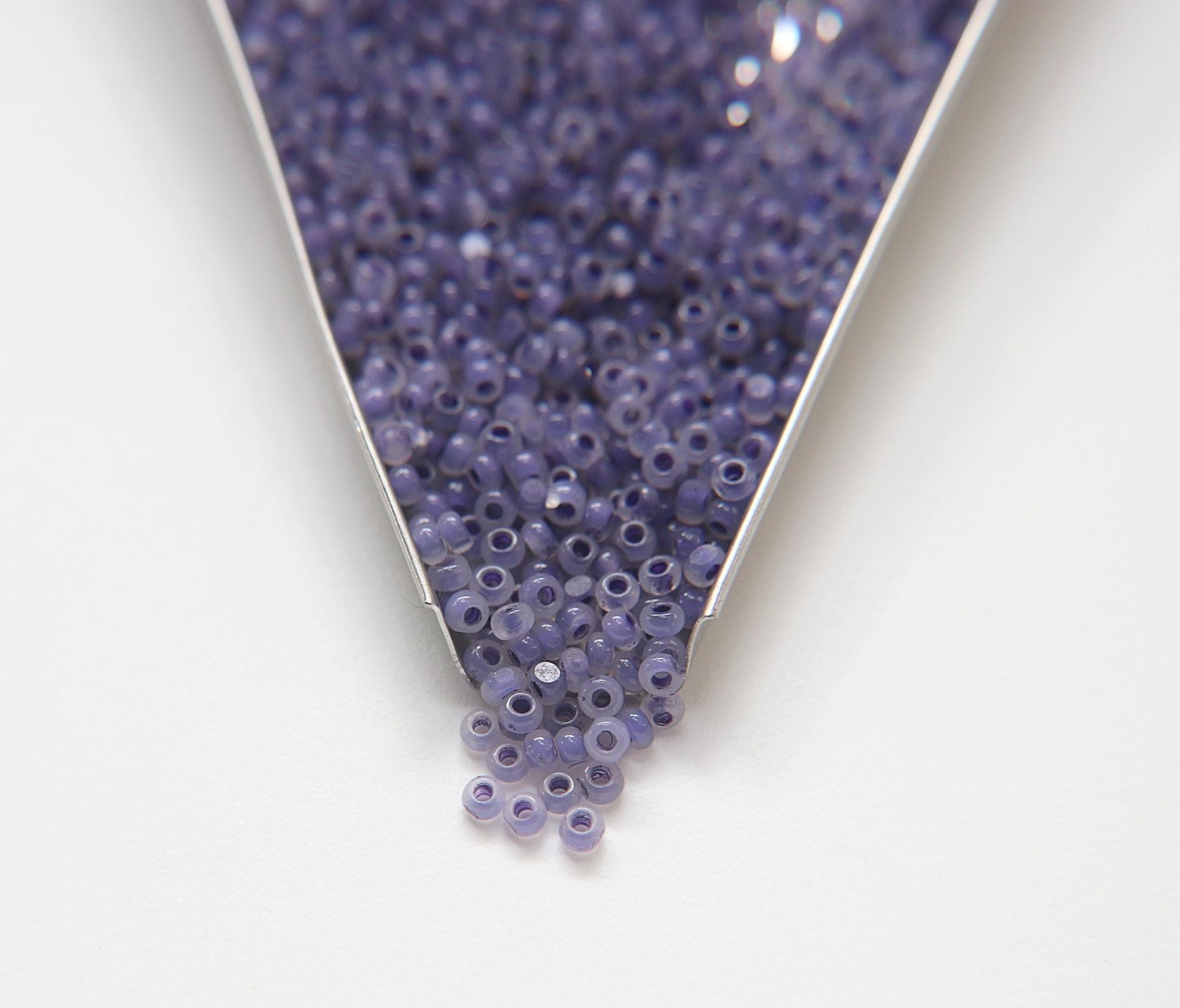 8/0 Charlotte Cut Beads OPAL Neon Linings Grams frosted glass beads jewelry supply native beads embroidery supply