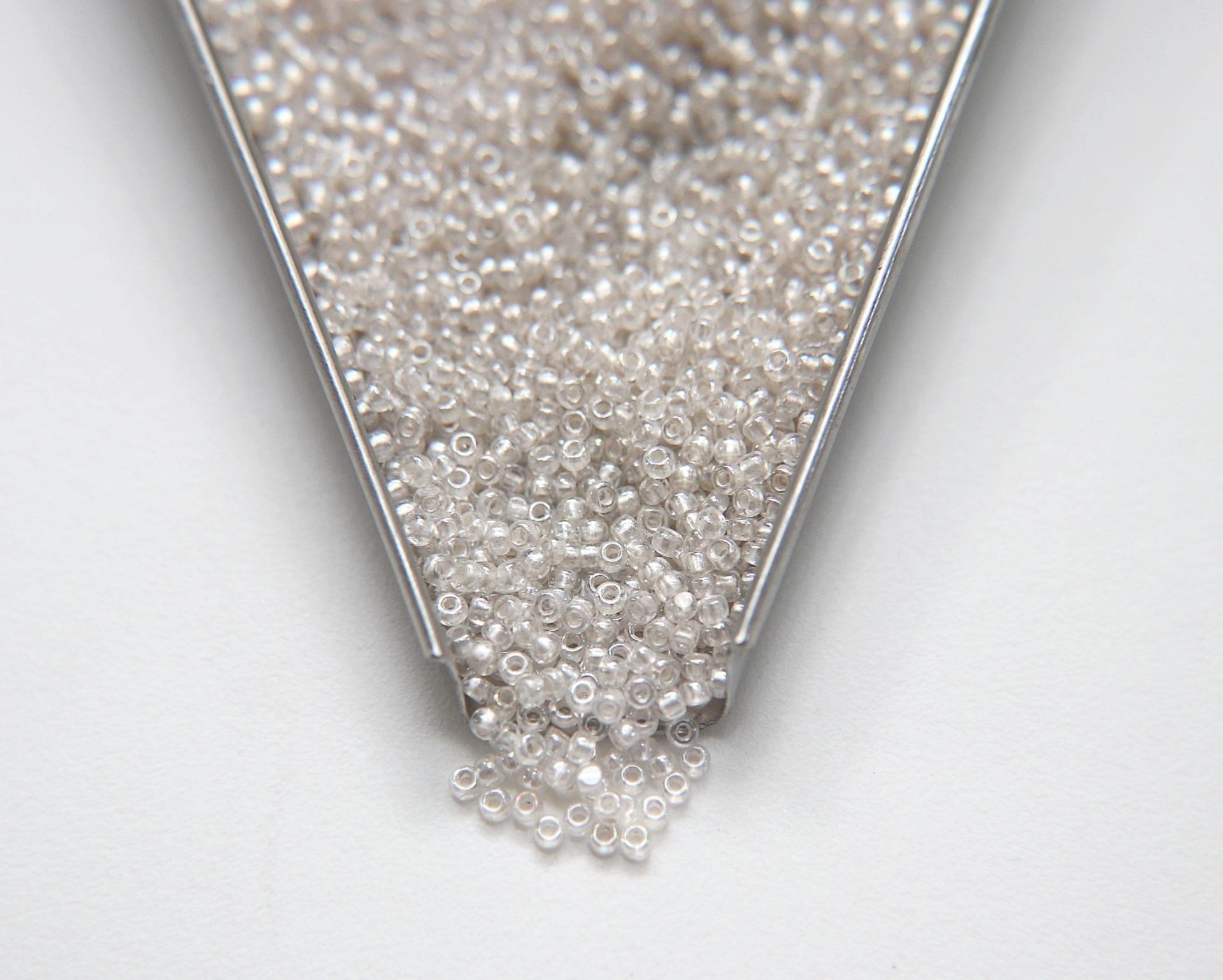 11/0 True cuts Charlotte Beads Crystal Luster White Lined 10/20/50/250/500 Grams PREMIUM SEED BEADS, Native Supply