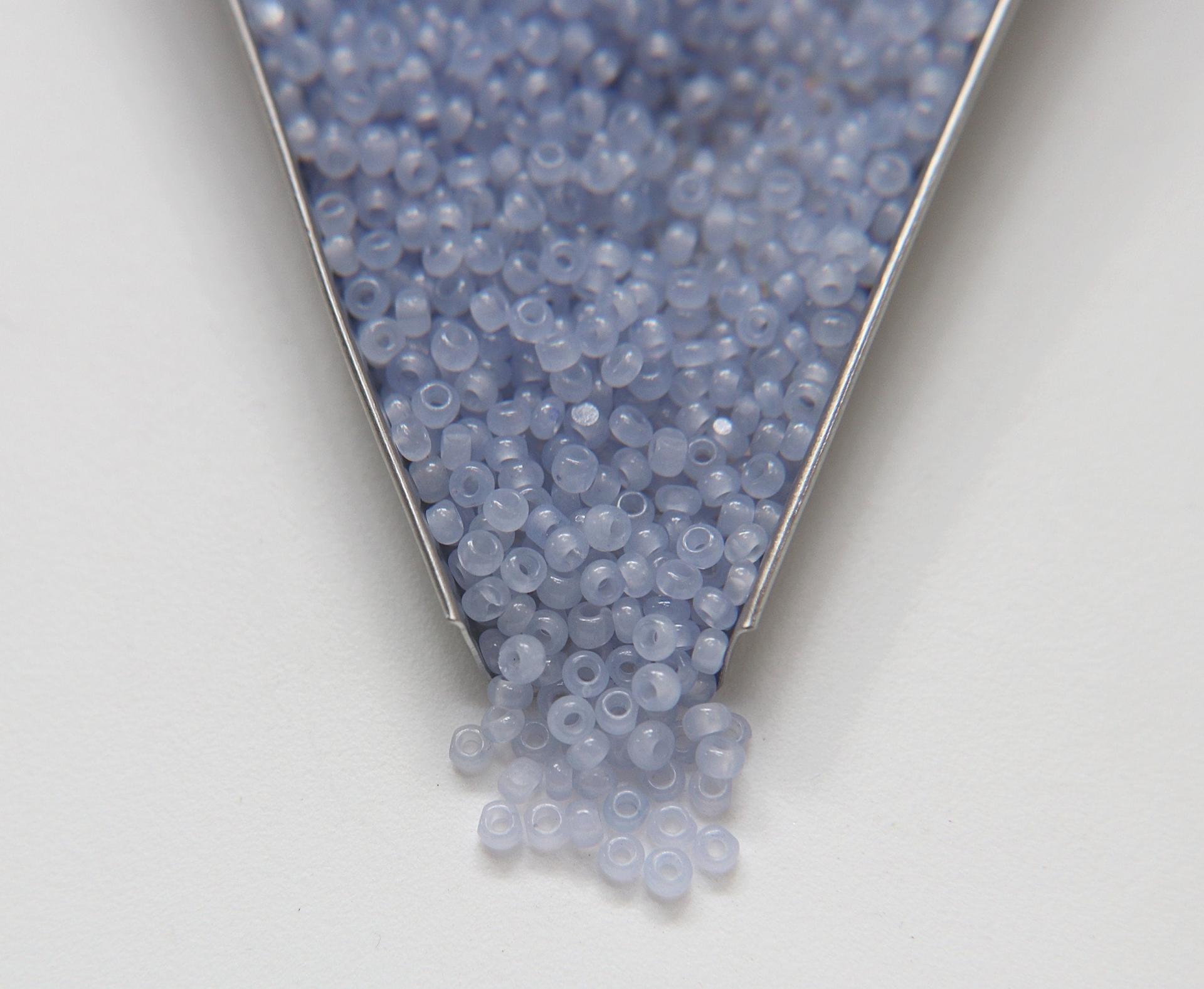 8/0 Truecuts Beads Light Pale Blue Opal glass beads jewelry supply vintage findings craft supply rare materials