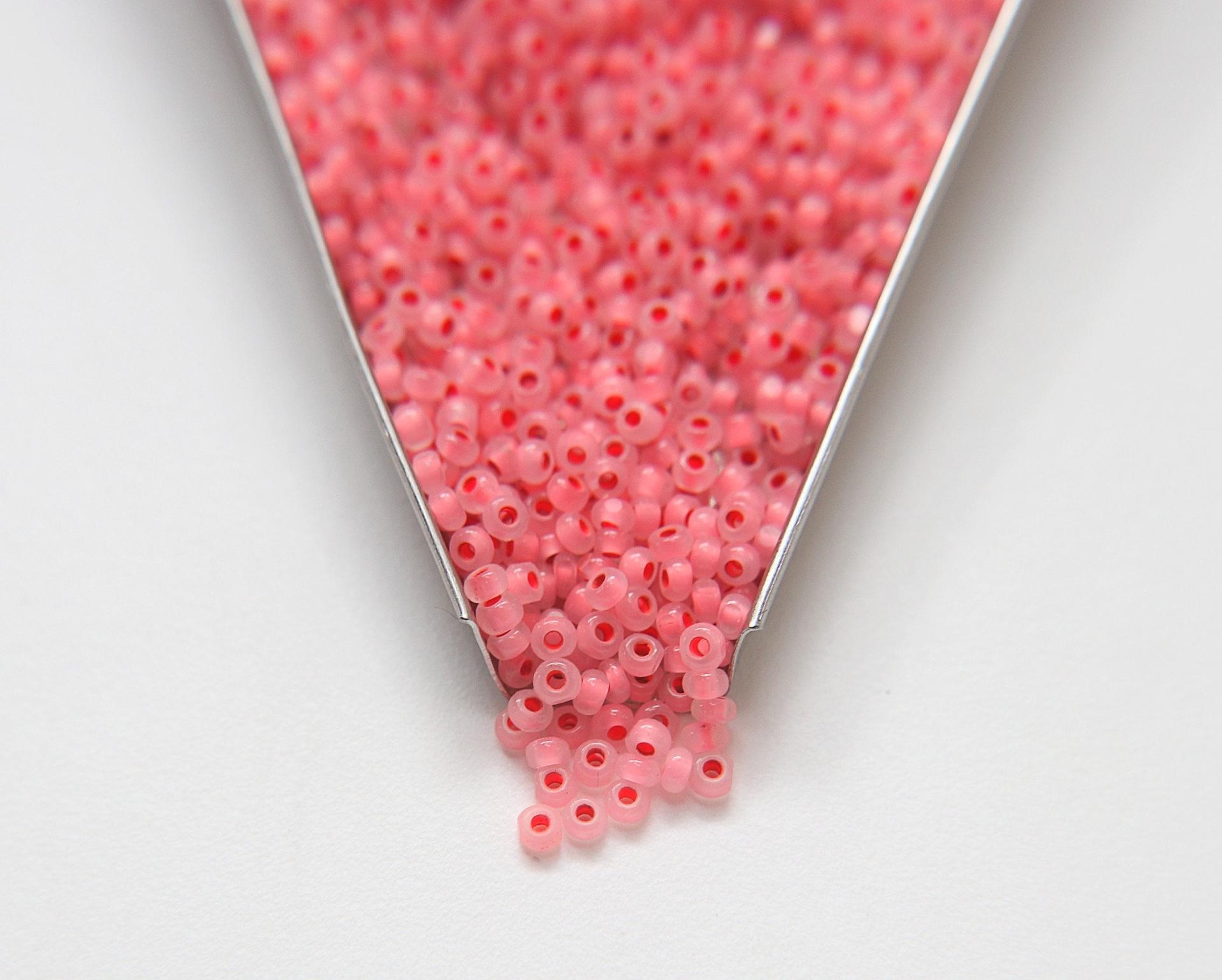 8/0 Charlotte Cut Beads OPAL Neon Linings Grams frosted glass beads jewelry supply native beads embroidery supply