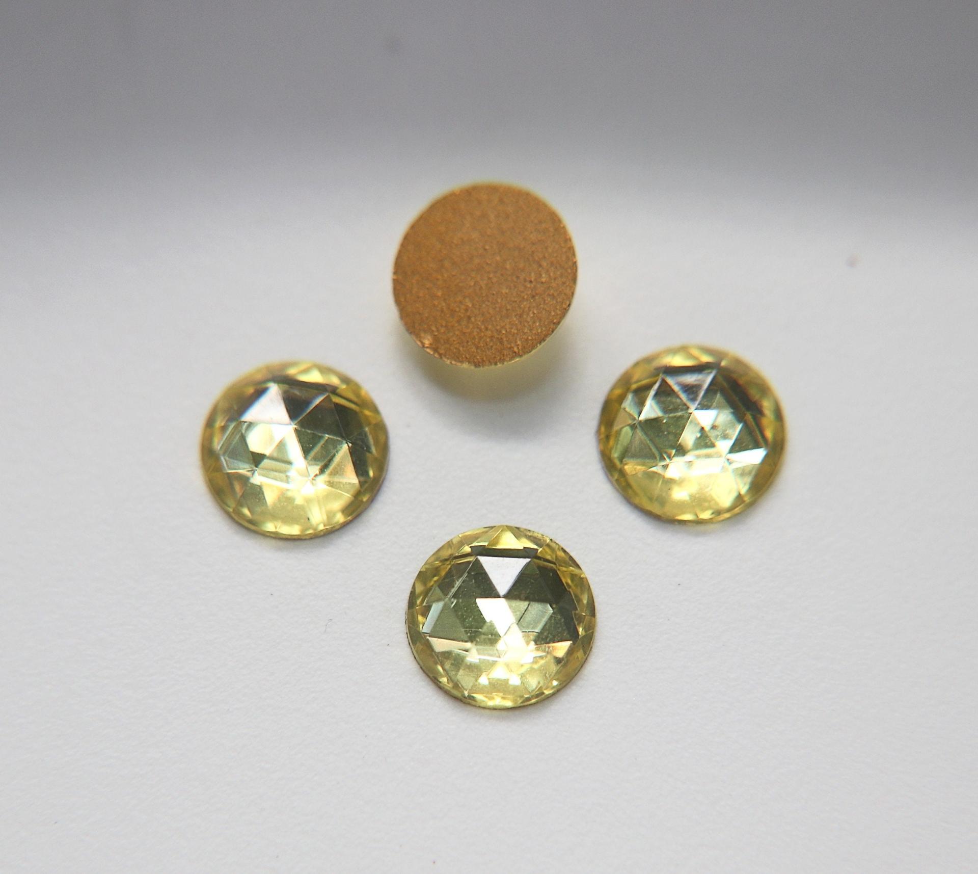 Preciosa 11 mm Jonquil Vintage Rauten Flat Back Foiled Cabochon old ornaments making