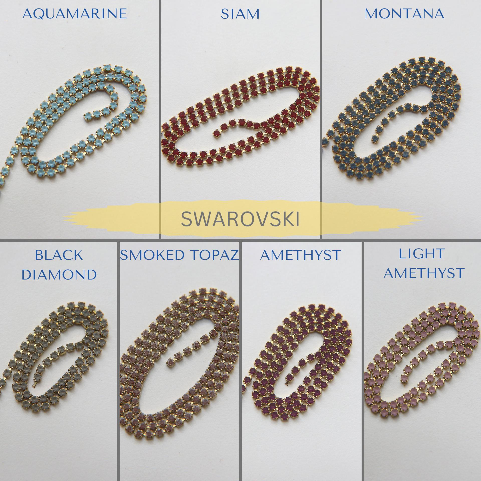 18PP Rhinestone Chain Swarovski vintage Matt 2.5 mm Wedding Bridal Supplies VINTAGE Jewelry Making decorations
