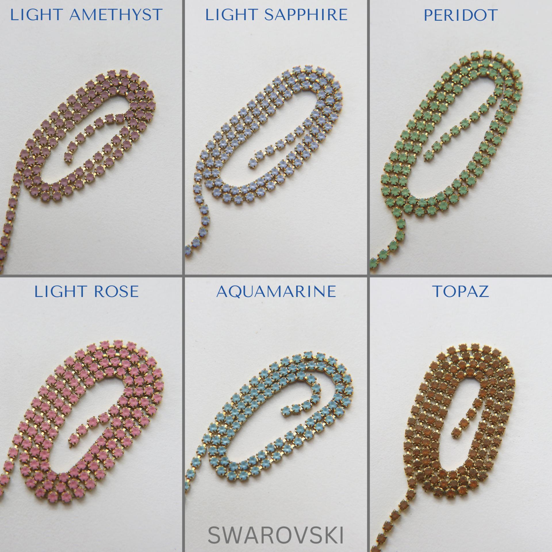 14PP Rhinestone Chain Swarovski vintage Matt 2mm Wedding Bridal Supplies Jewelry Making decorations