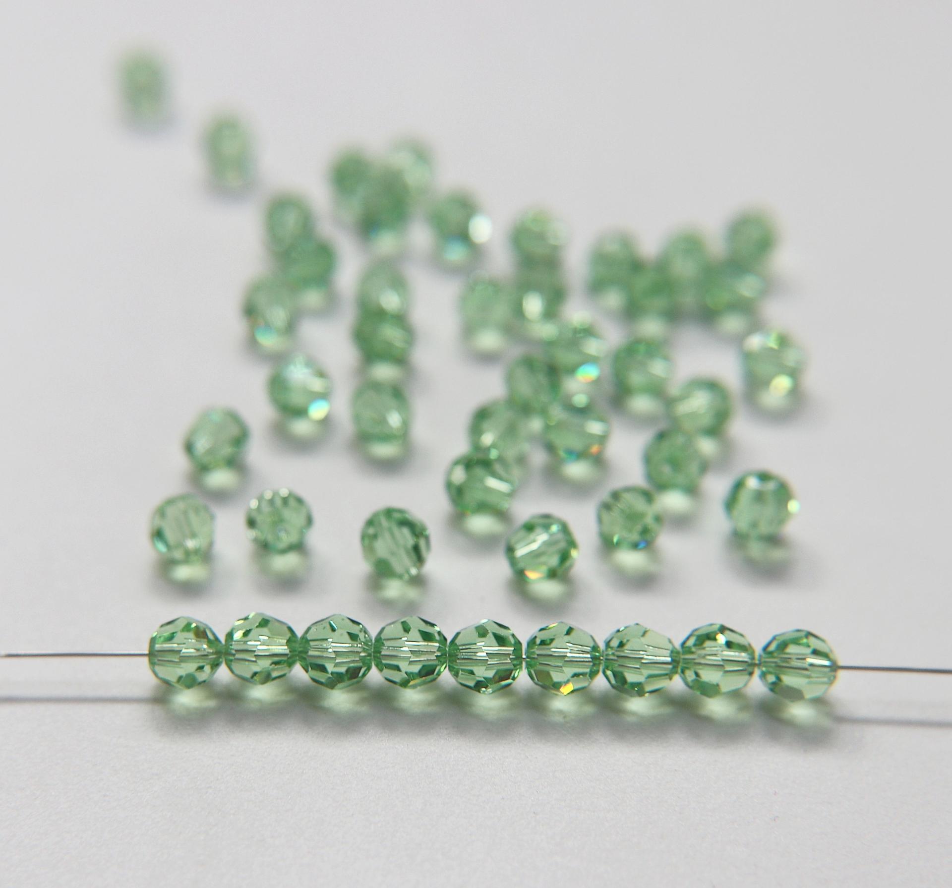 6mm Swarovski Elements Article 5000 Peridot Faceted Round Beads jewelry making ornament