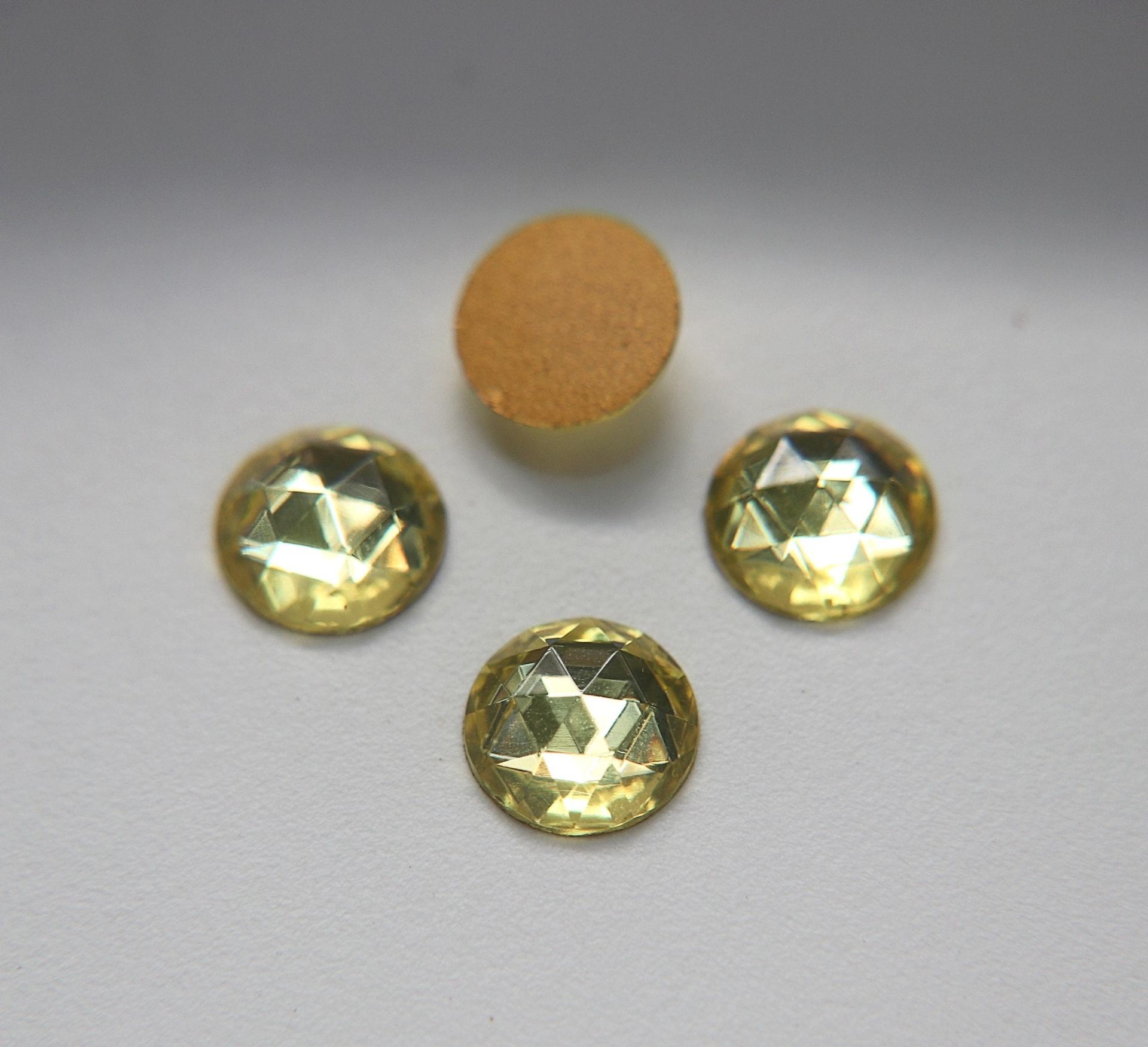 Preciosa 11 mm Jonquil Vintage Rauten Flat Back Foiled Cabochon old ornaments making
