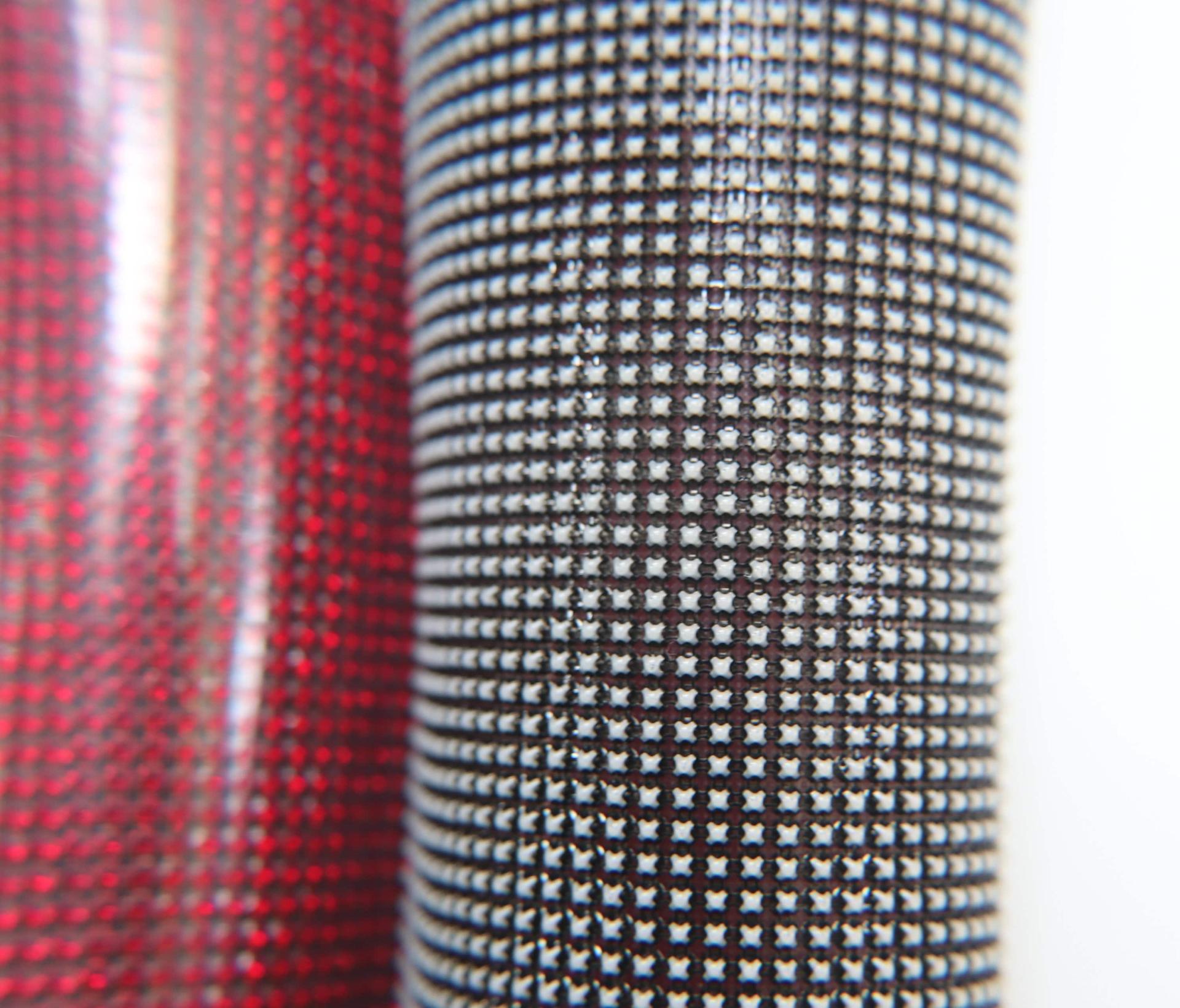 Swarovski Crystal Mesh Standard Sheet in Siam (40000) 500x200mm Black Plating back