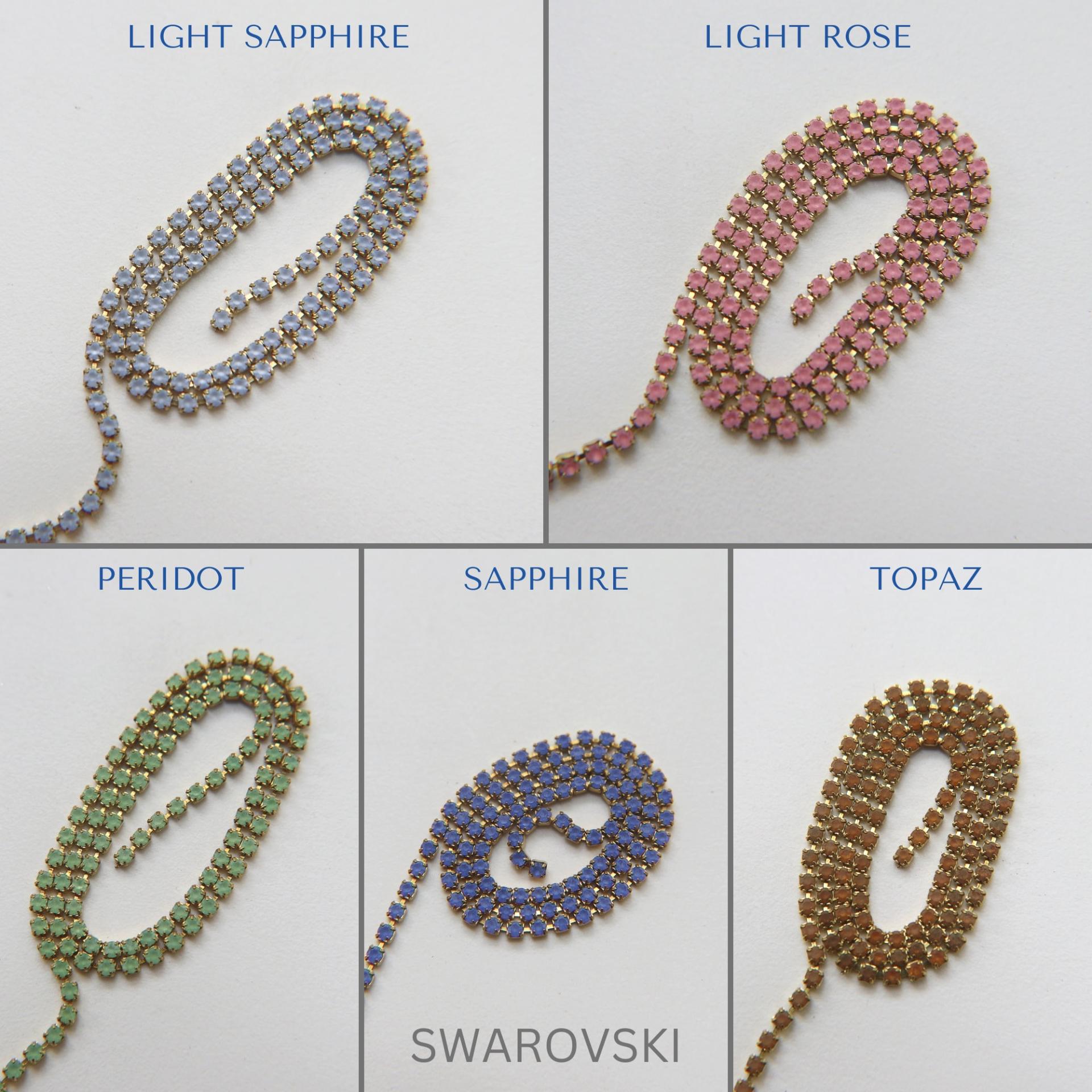 18PP Rhinestone Chain Swarovski vintage Matt 2.5 mm Wedding Bridal Supplies VINTAGE Jewelry Making decorations