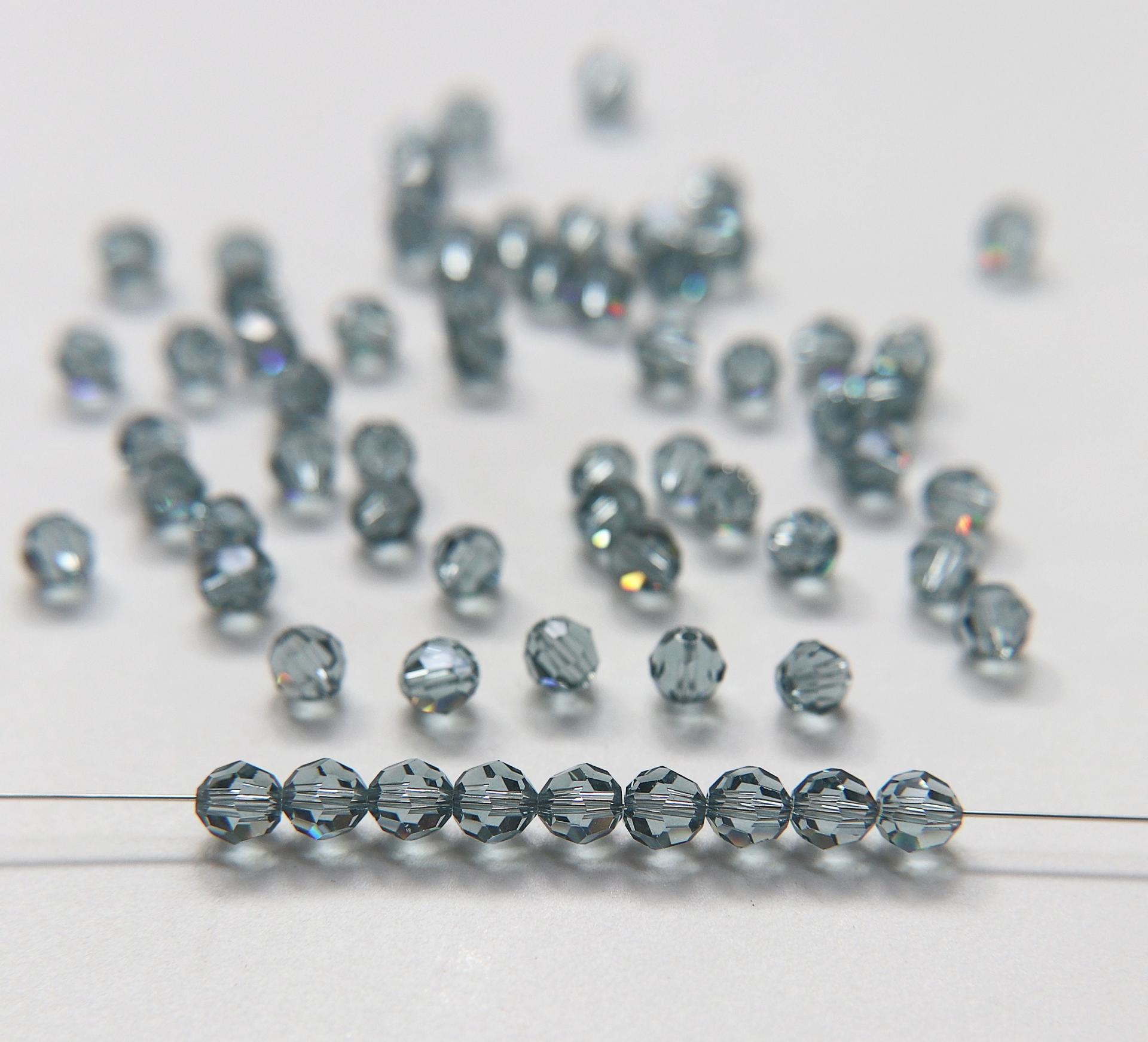 6mm Swarovski Elements Article 5000 Indian Sapphire Faceted Round Beads jewelry making ornament