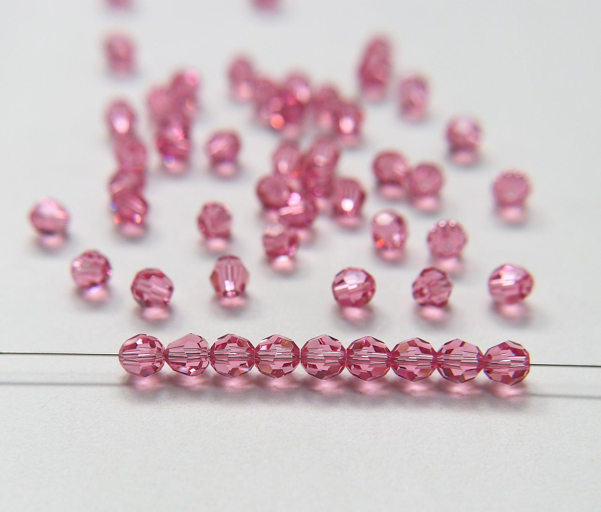6mm Swarovski Elements Article 5000 Rose Faceted Round Beads jewelry making ornament