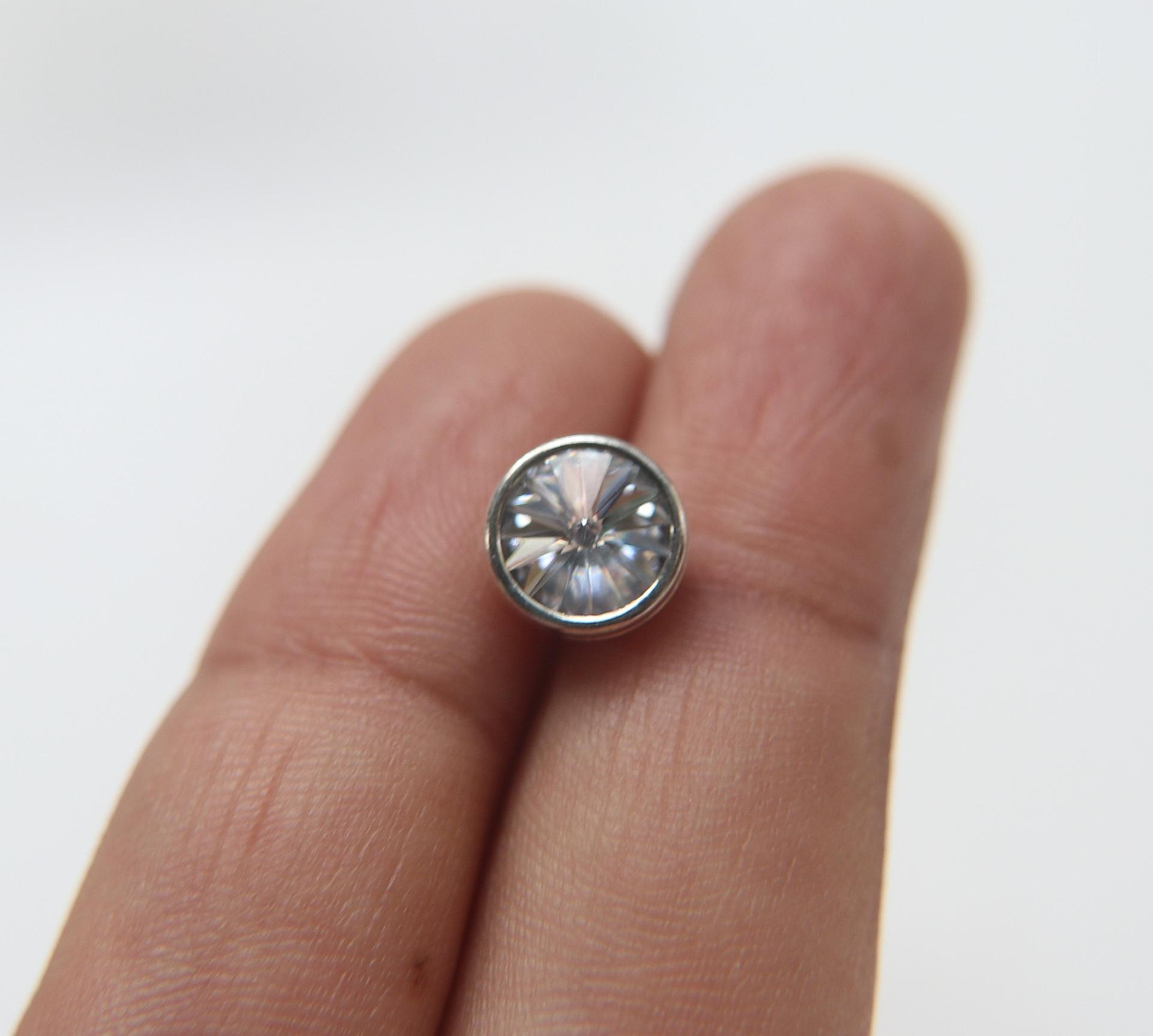 10mm Rare Swarovski Crystaletts Bezel Buttons Swarovski Crystal vintage articles