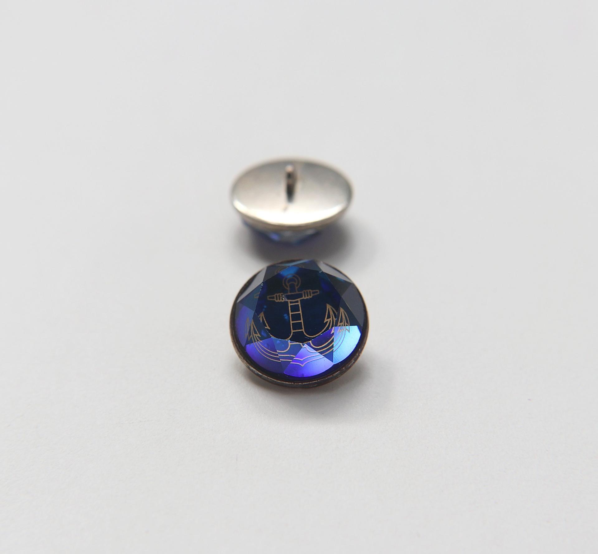 20mm Designer edition Swarovski Bezel anchor engraved Buttons Swarovski Crystal vintage articles