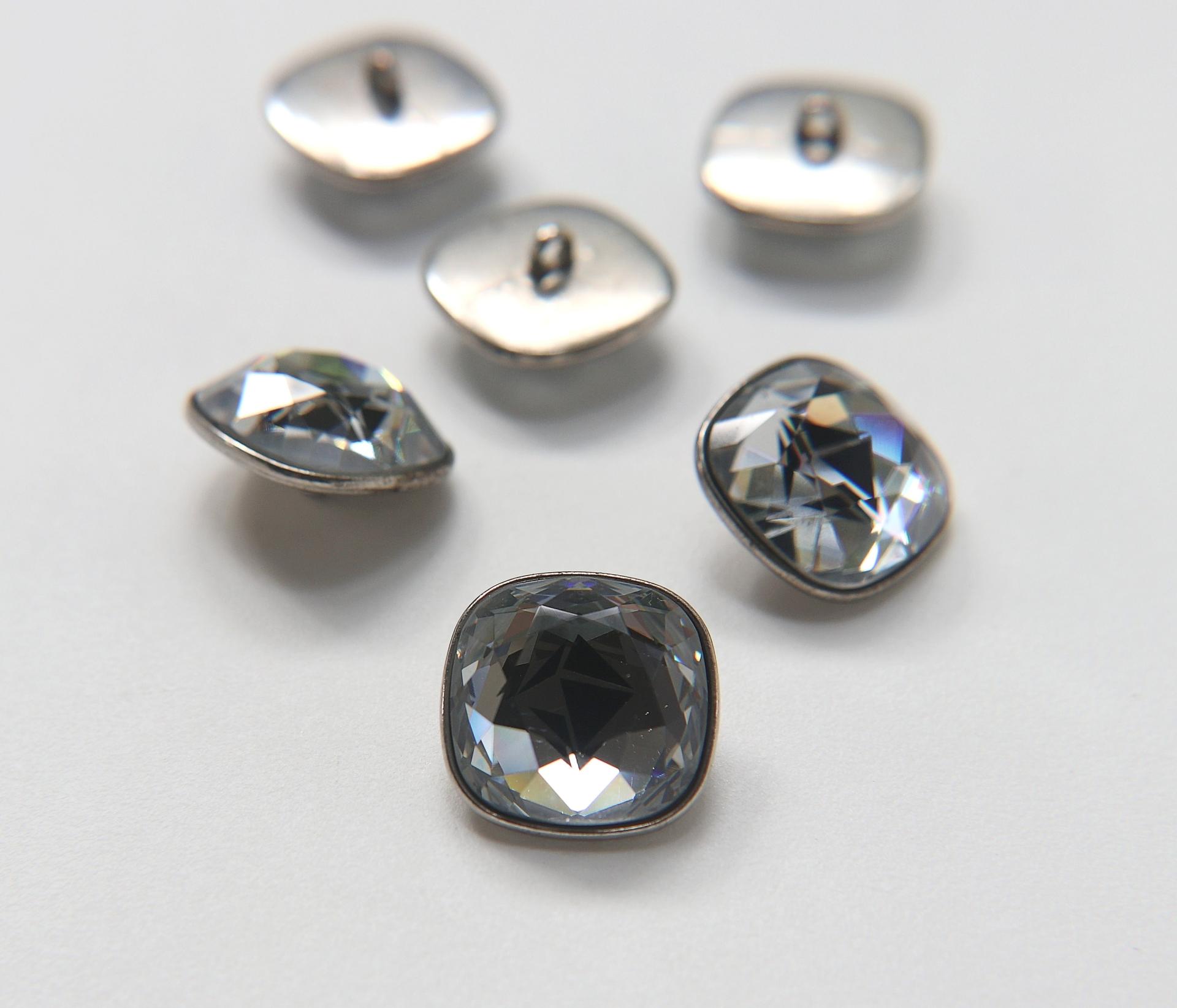 22mm Designer edition Swarovski Square Bezel Versace engraved Buttons Swarovski Crystal vintage articles