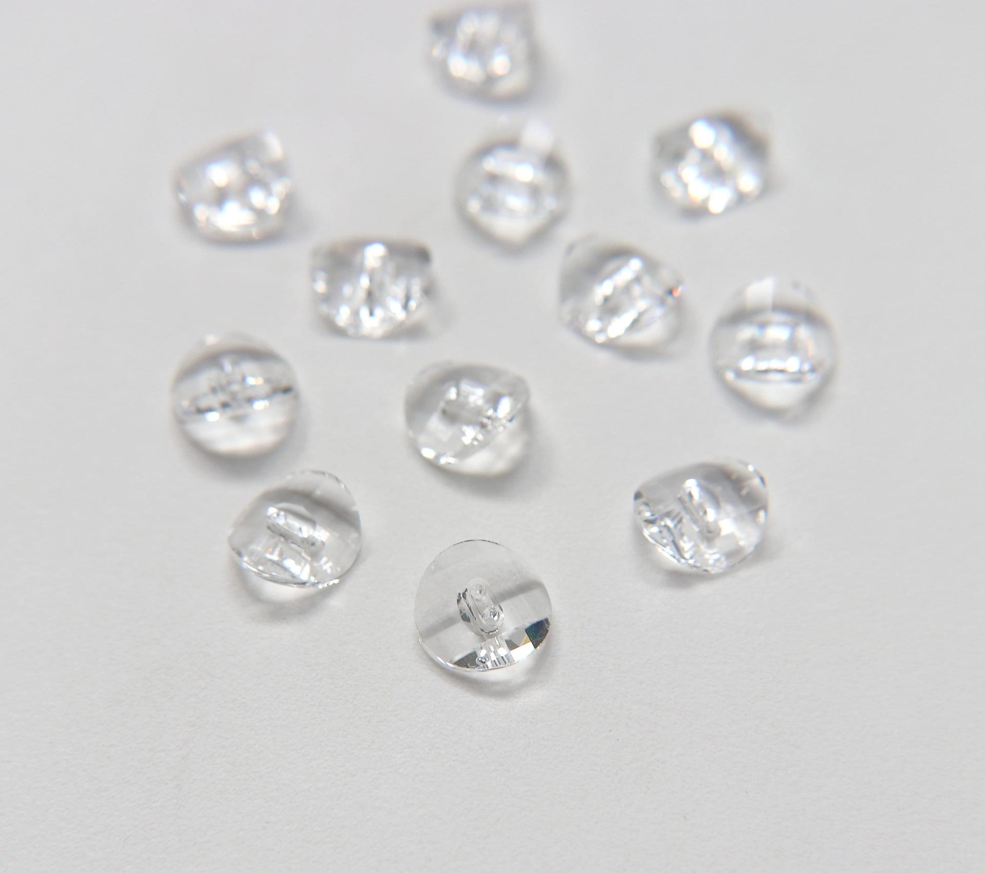 Swarovski 3016 Crystal Unfoiled 12 mm Round Button Potato chip slightly twisted Cystal sewing