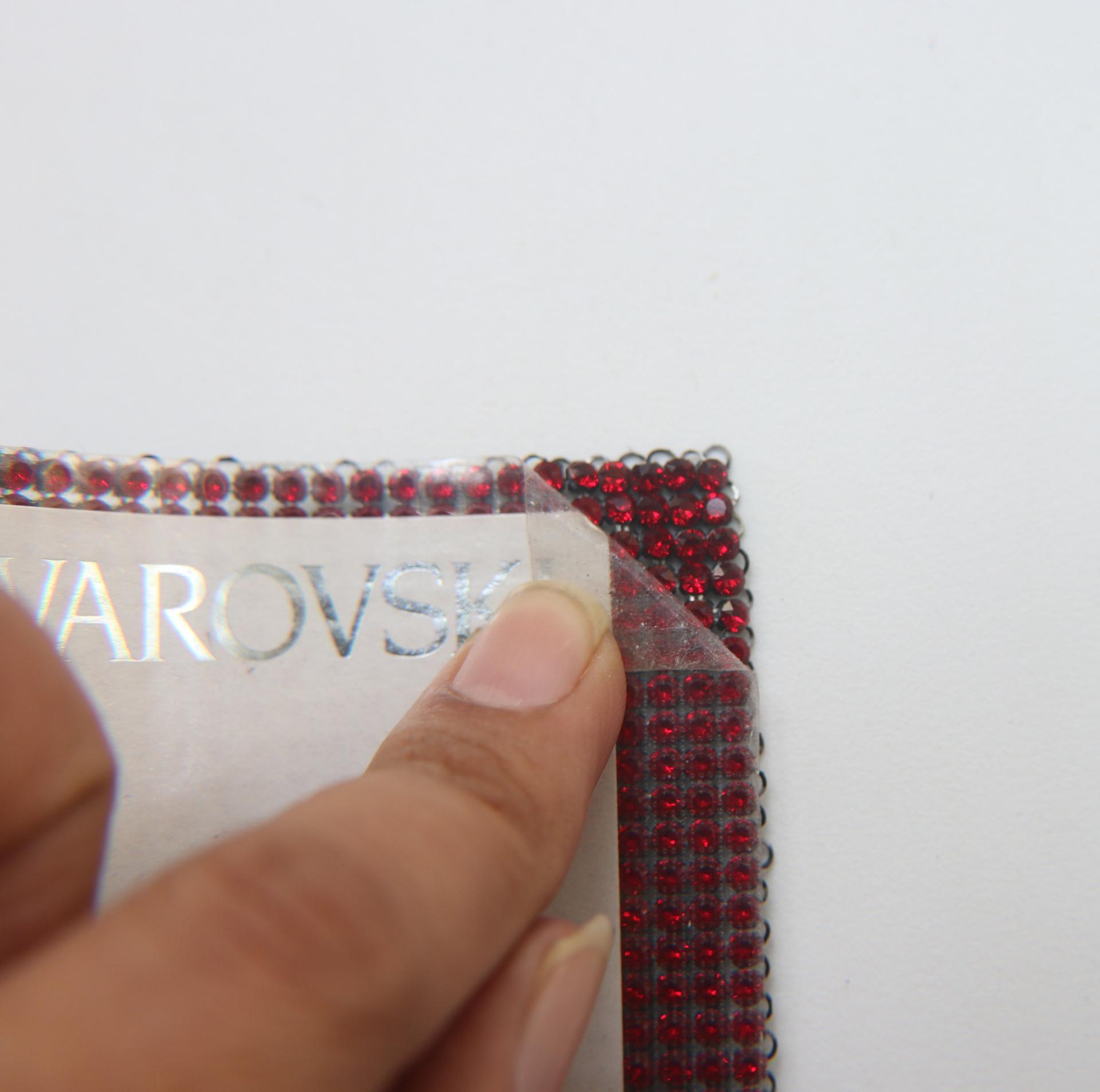 Swarovski Crystal Mesh Standard Sheet in Siam (40000) 500x200mm Black Plating back