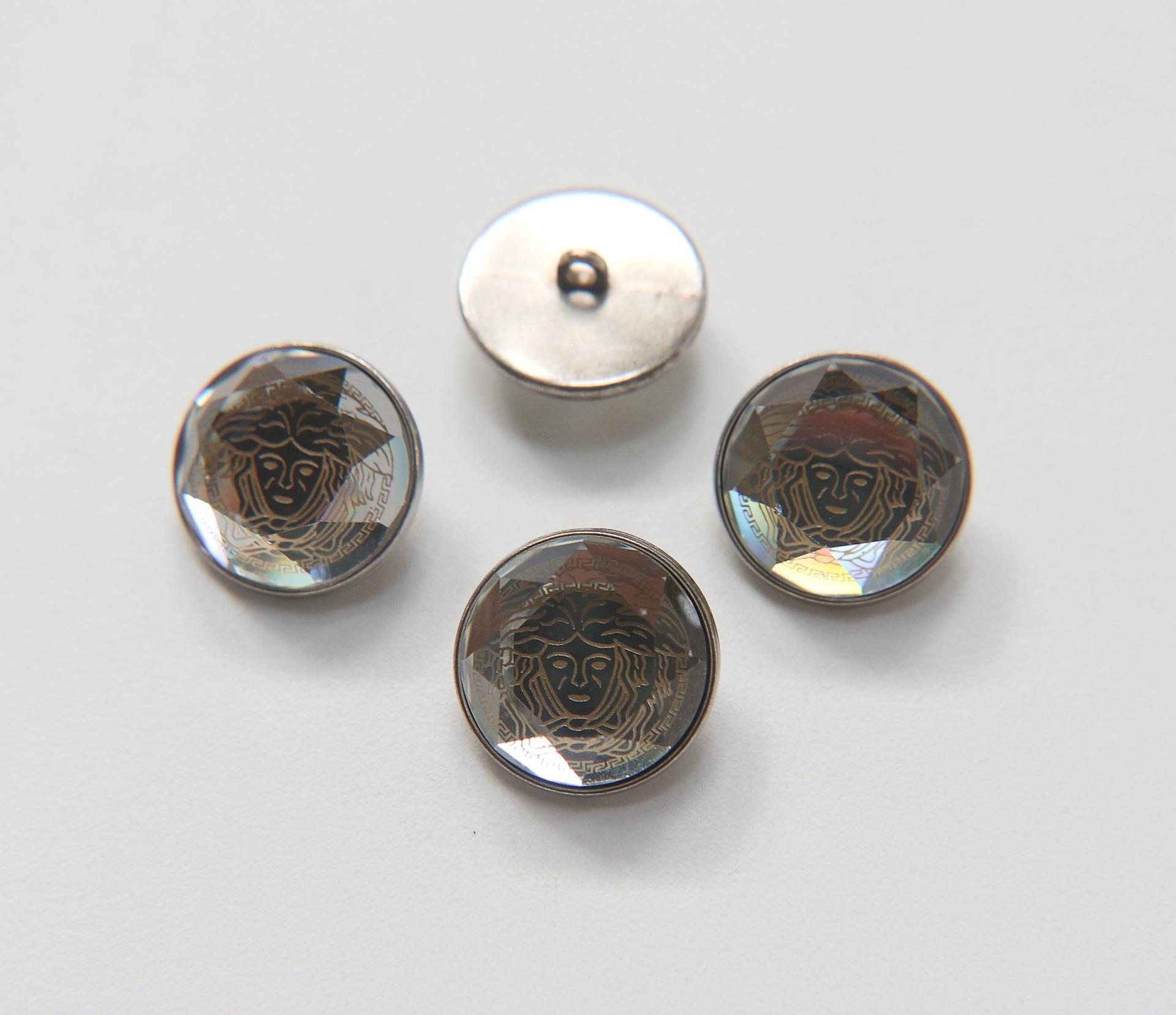 20mm Designer edition Swarovski Bezel Versace engraved Buttons Swarovski Crystal vintage articles
