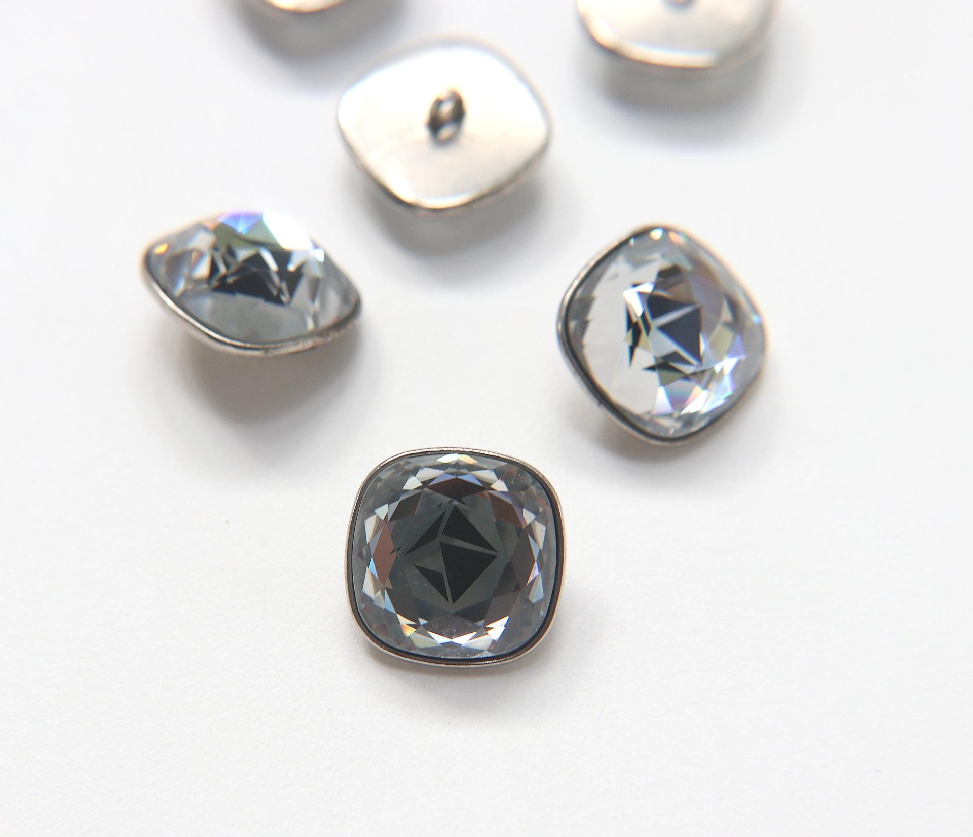 22mm Designer edition Swarovski Square Bezel Versace engraved Buttons Swarovski Crystal vintage articles