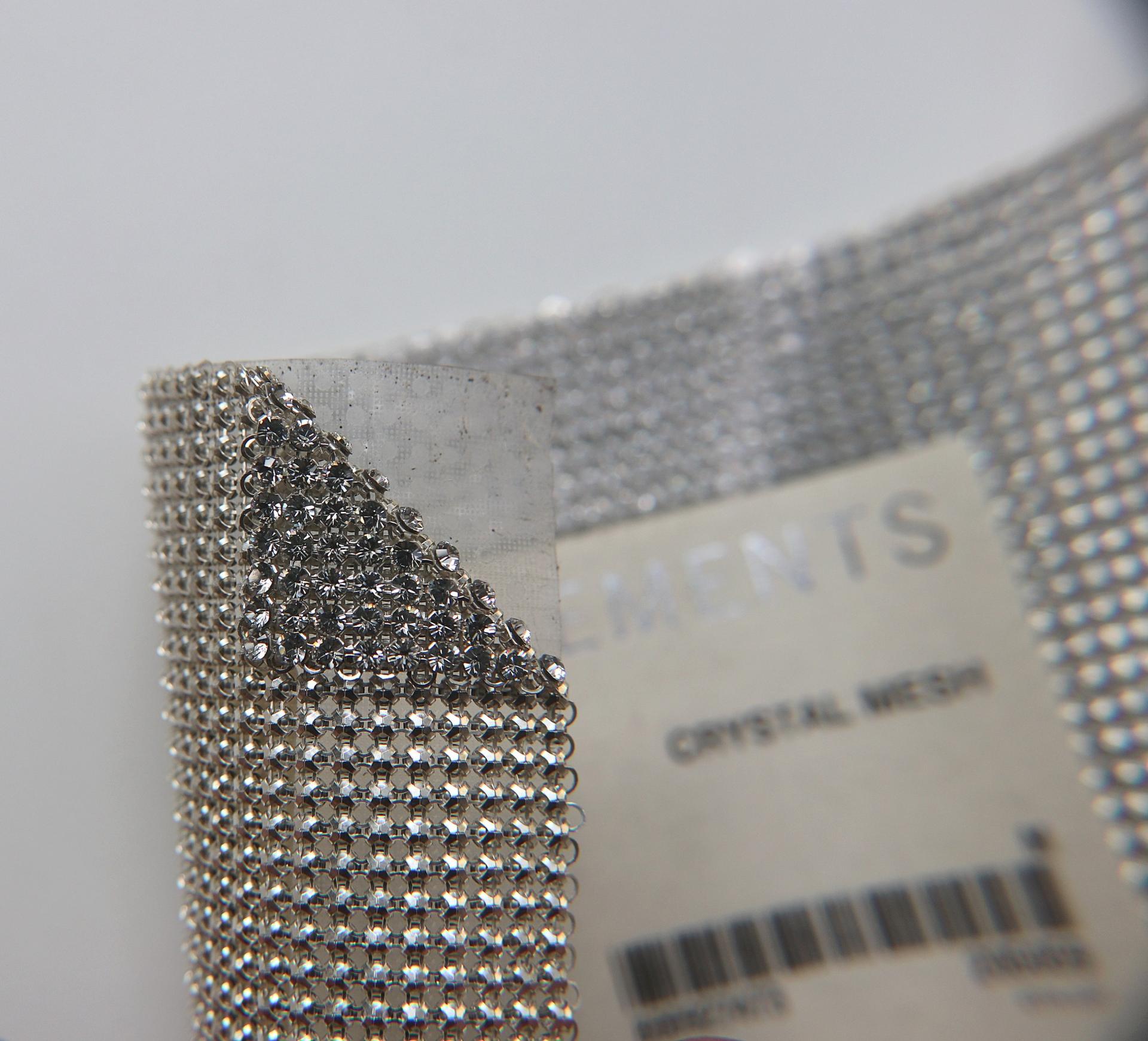 Swarovski Crystal Mesh Standard Sheet in Crystal (40000) 500x200mm Silver Plating back