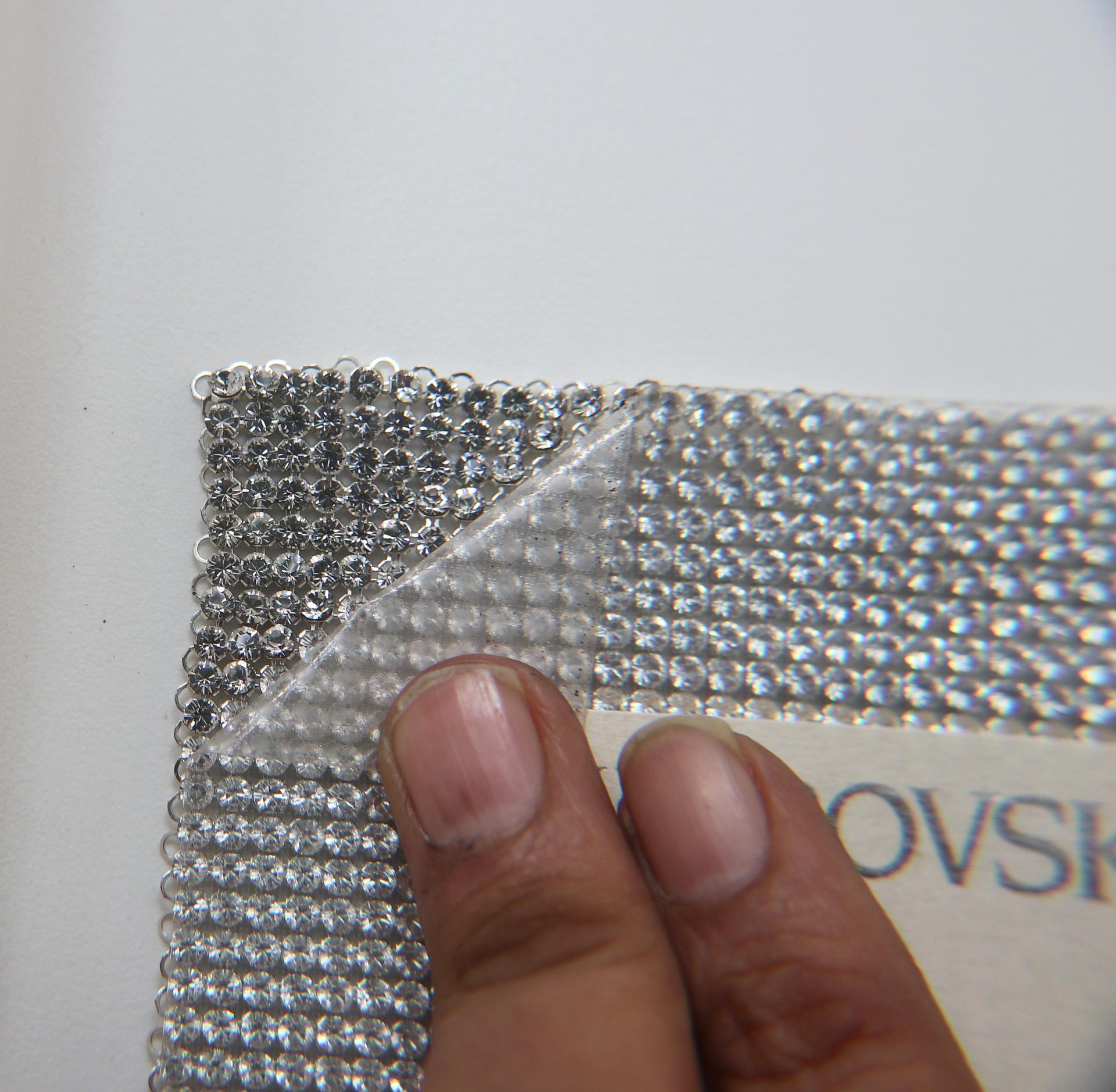 Swarovski Crystal Mesh Standard Sheet in Crystal (40000) 500x200mm Silver Plating back