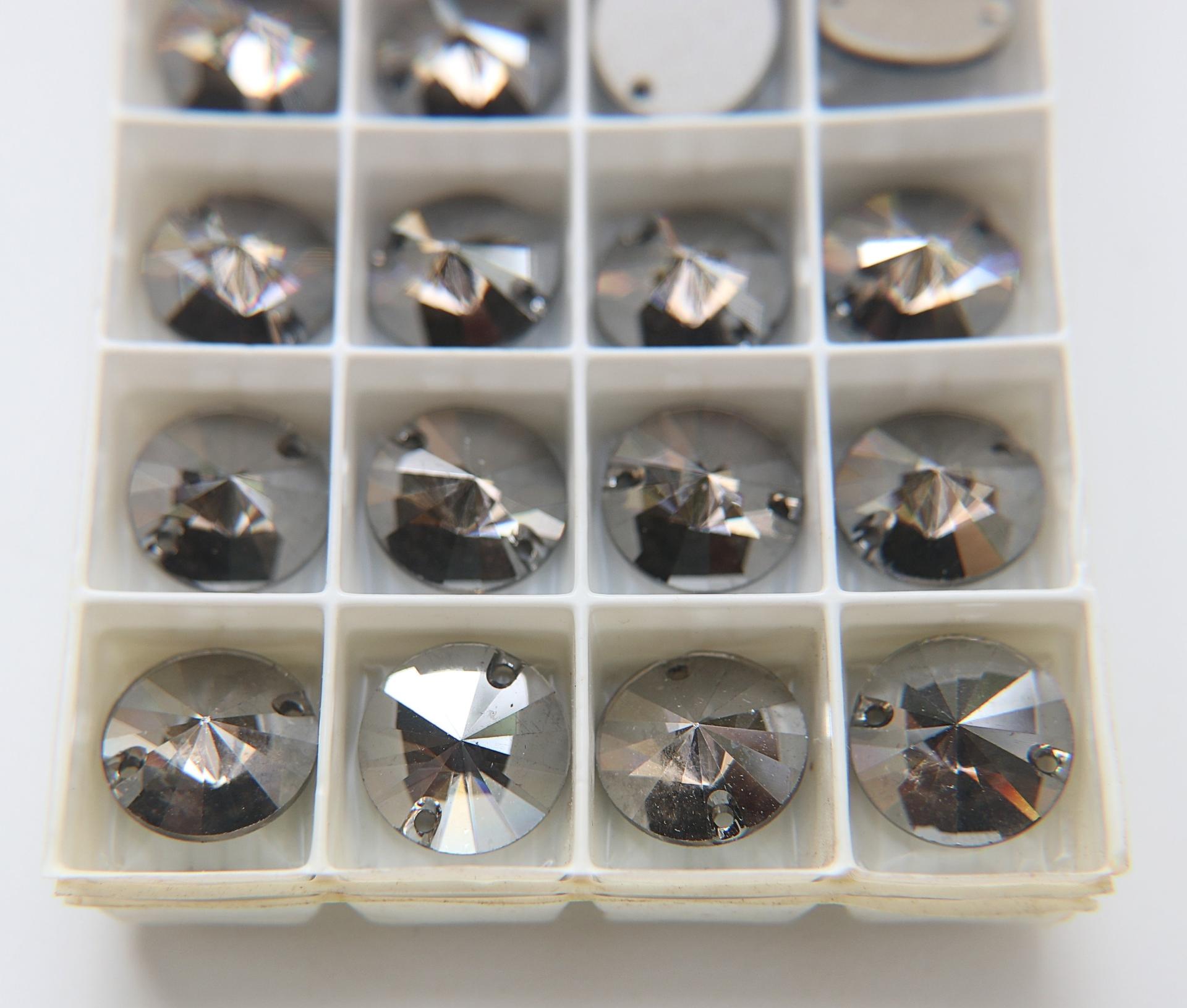 Swarovski 3200 16mm Rivoli Sew On Crystal Satin embroidery jewelry parts bridal decorations embroidery couture materials