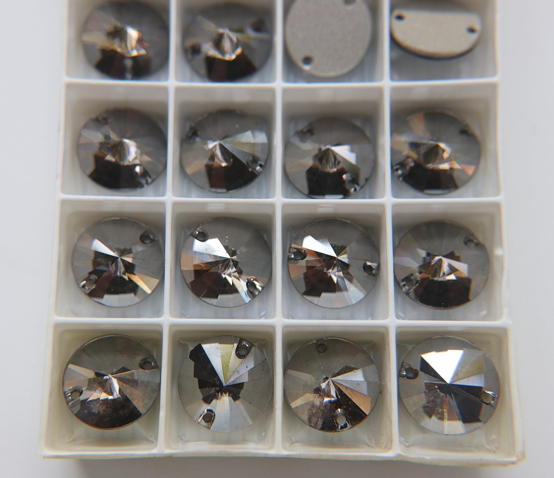 Swarovski 3200 16mm Rivoli Sew On Crystal Satin embroidery jewelry parts bridal decorations embroidery couture materials