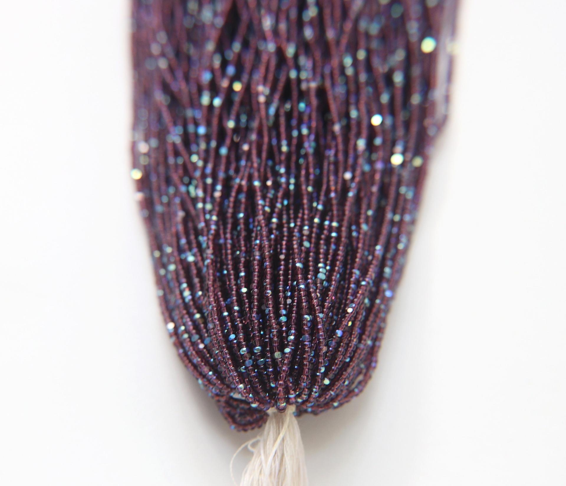 13/0 Hanks Charlotte Cut Beads Patina Transparent Amethyst Aurore Boreale Hanks 1.6mm glass beads native supply findings