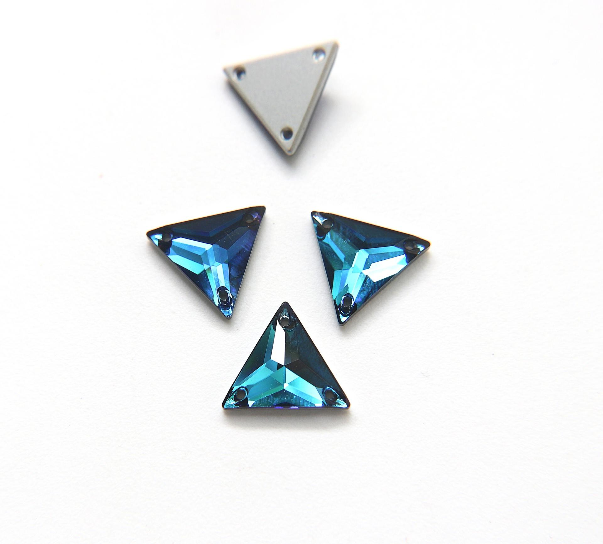 16 mm Swarovski (3270) Cosmic Triangle Bermuda Blue Crystal embroidery jewelry parts bridal decorations embroidery materials
