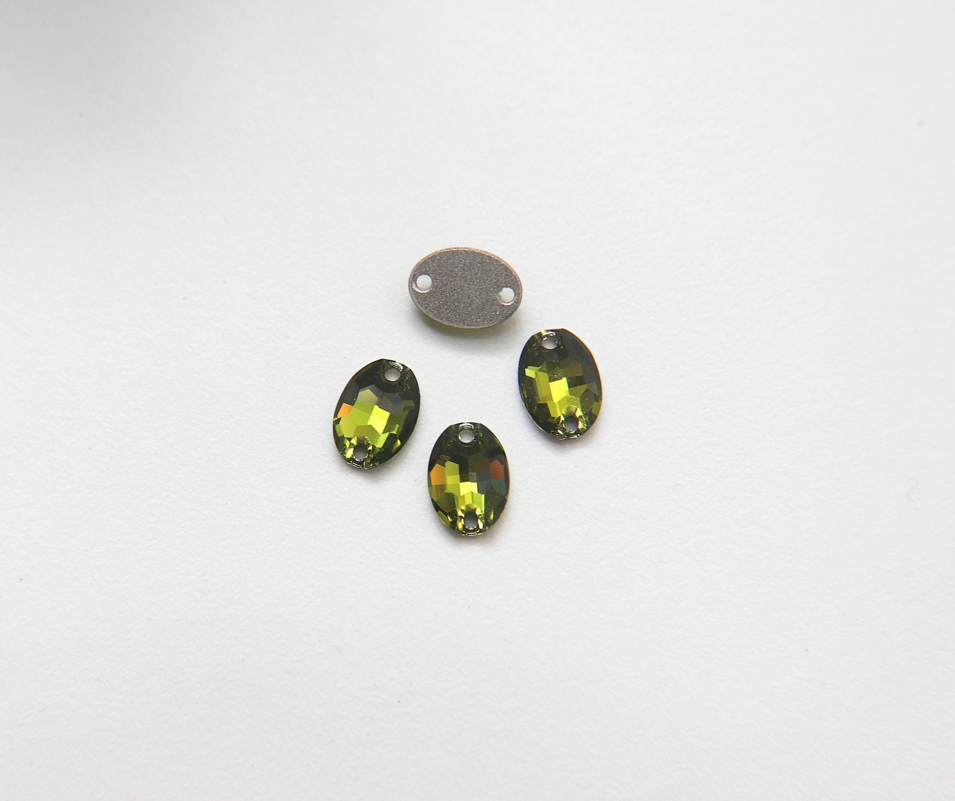 Swarovski 3210 Oval Sew-On 10x7 mm Olivine Sew-On Bead embroidery jewelry parts bridal decorations