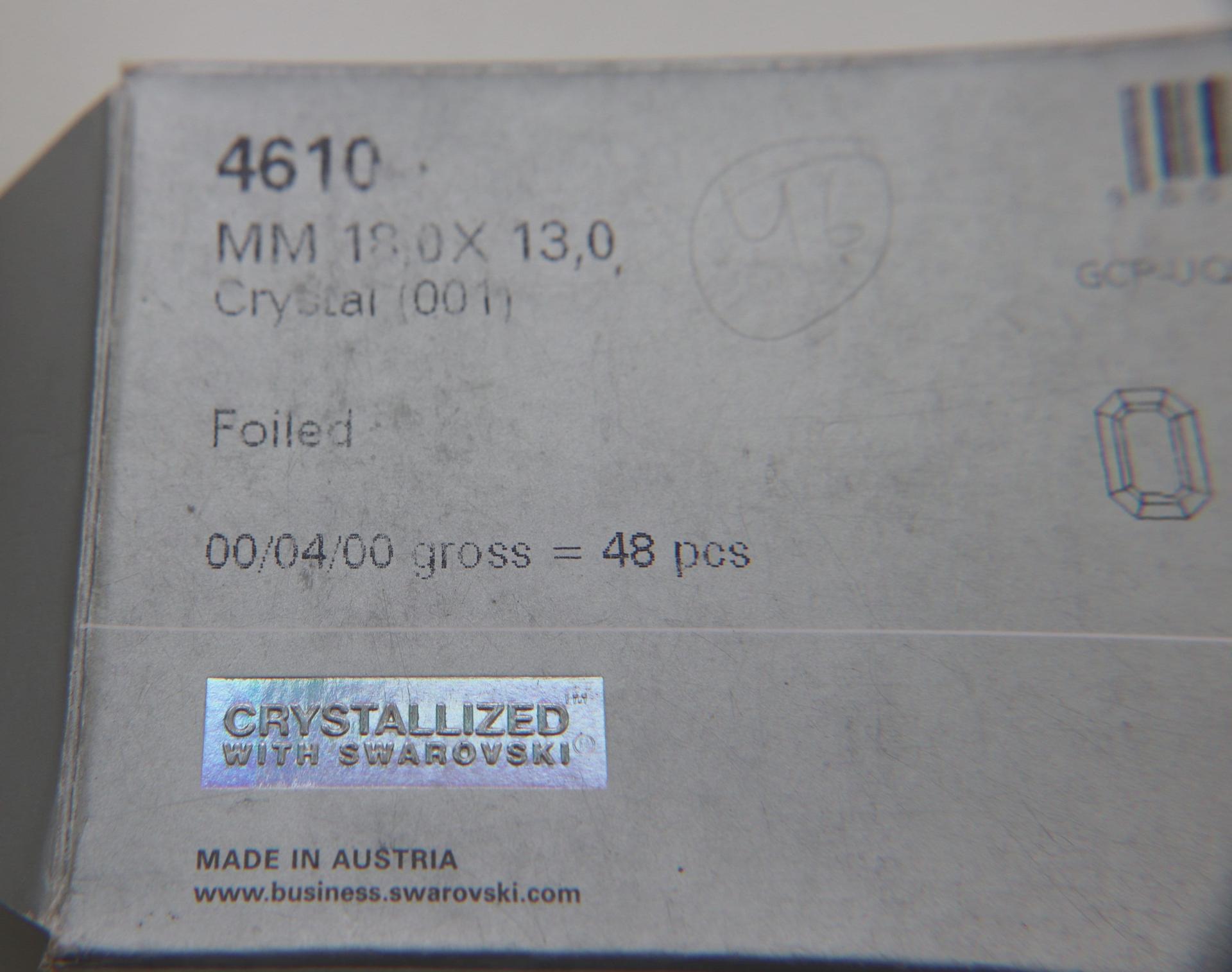 Swarovski 18x13 Crystal 4610 Octagon Silver Clips Sewon 4 hole embroidery materials sewing jewelry making craft vintage supplies