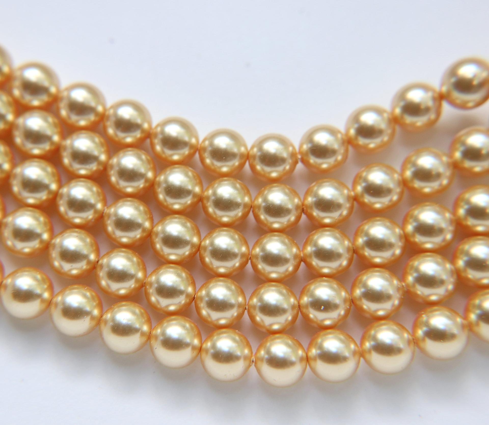 Swarovski® 8mm Crystal Gold Pearl Round Pearl Beads round pearl swarovski crystal beads swarovski crystal pearl WHOLESALE PRICES
