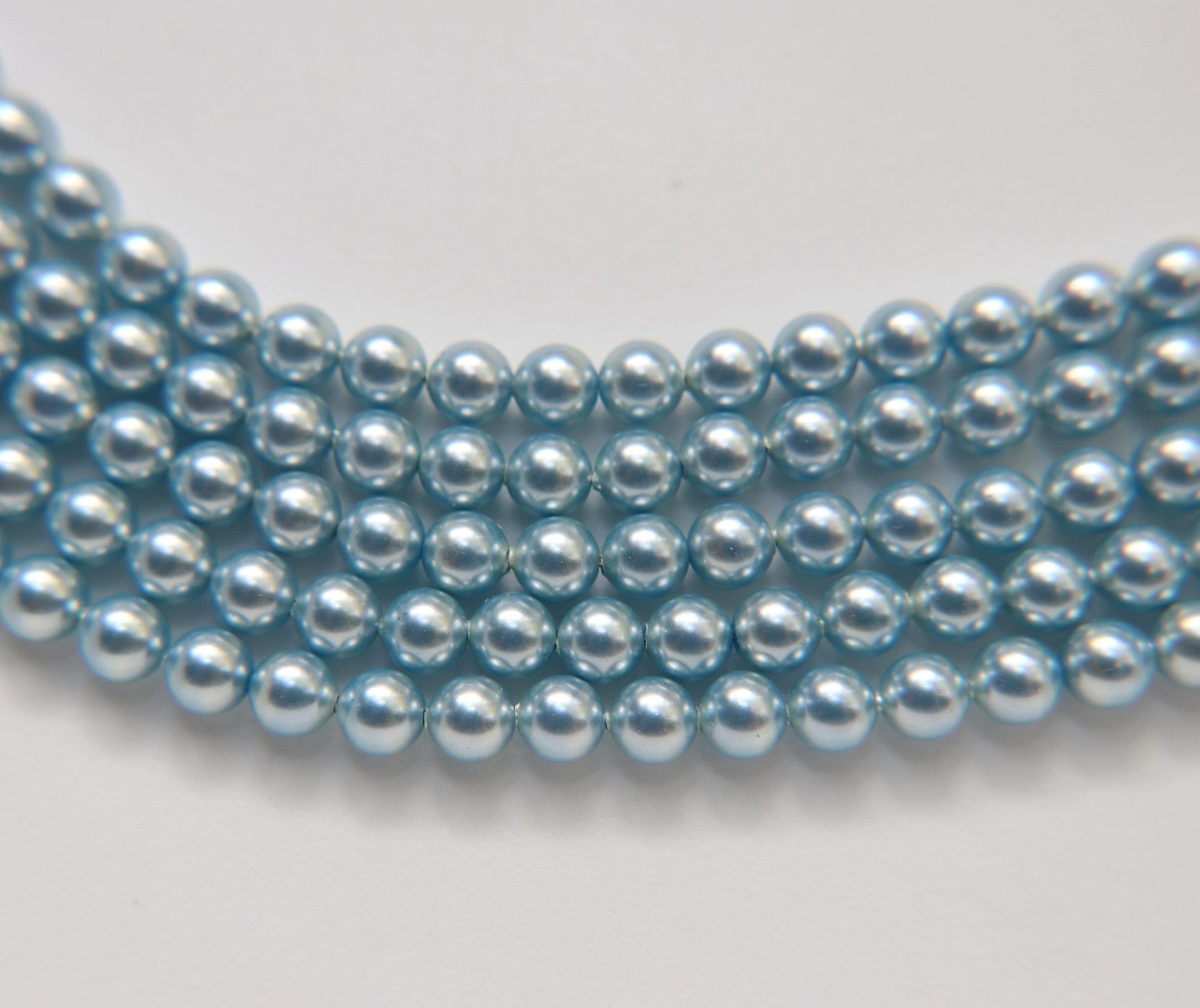 Swarovski® 6mm Crystal Light Blue Pearl Round Pearl Beads round pearl swarovski crystal beads swarovski crystal pearl WHOLESALE PRICES