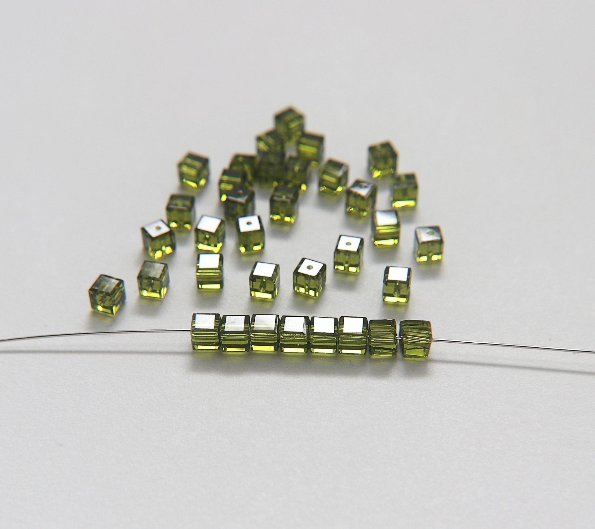 Swarovski 5601 Cube Bead 4mm wedding decorations jewelry supplies vintage craft supply