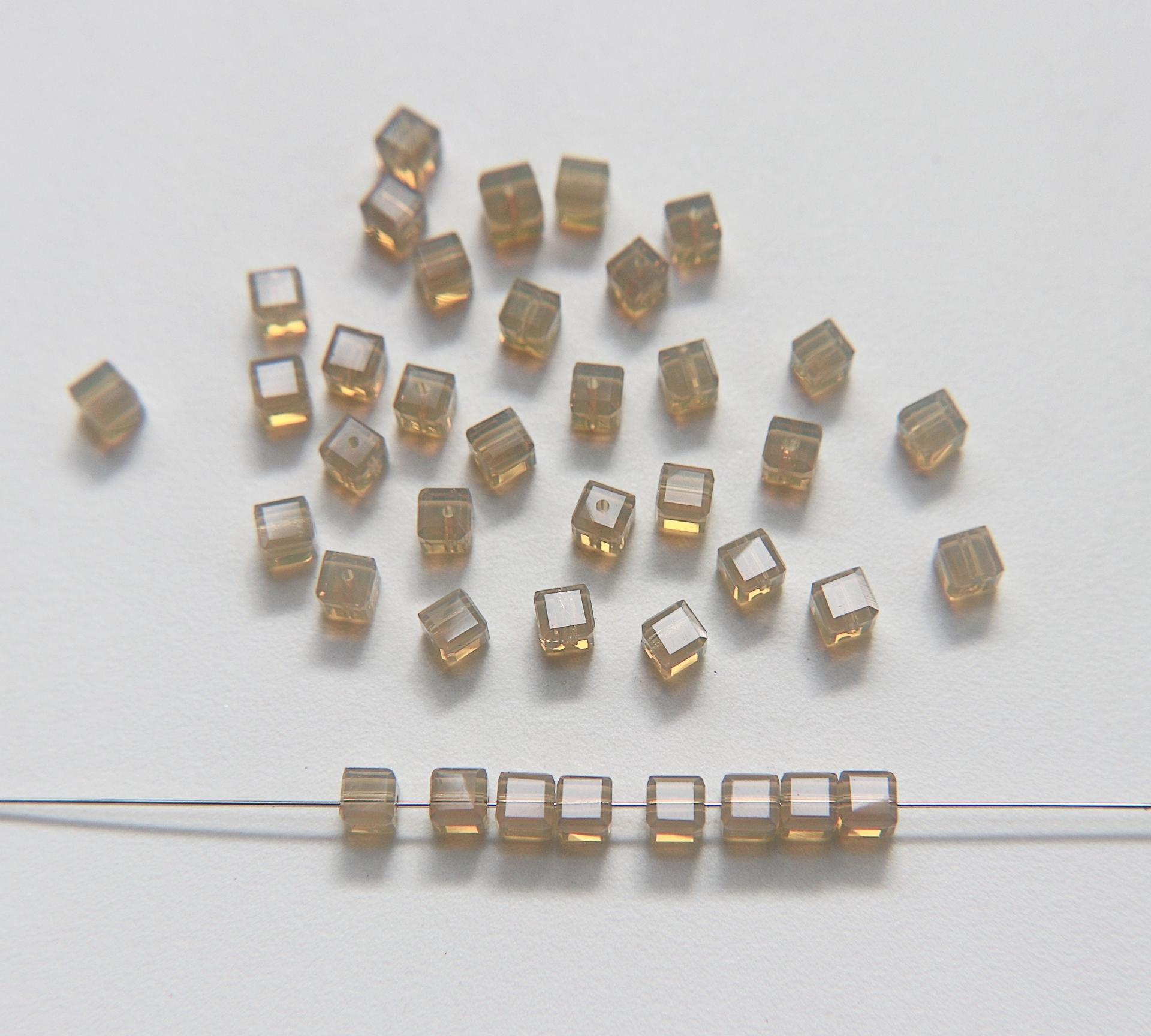Swarovski 5601 Cube Bead 4mm wedding decorations jewelry supplies vintage craft supply