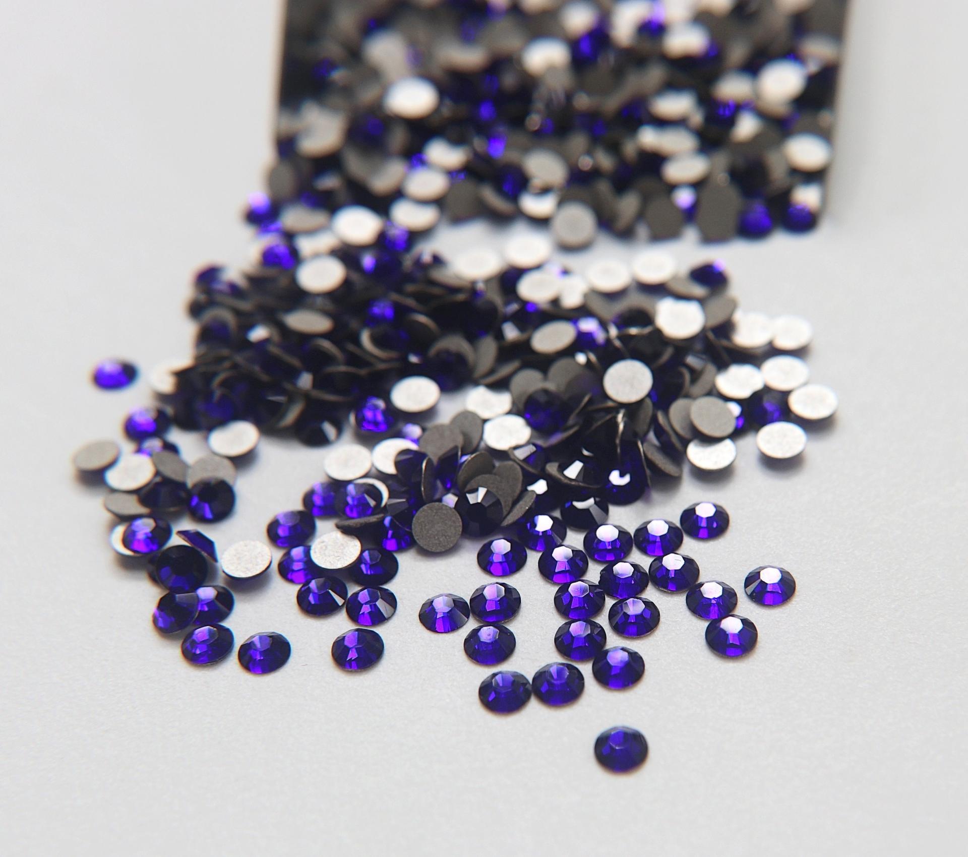16SS Swarovski vinatge Flatbacks in Cobalt Chaton Roses 4mm Made in Austria Nail art jewelry making supply decoration