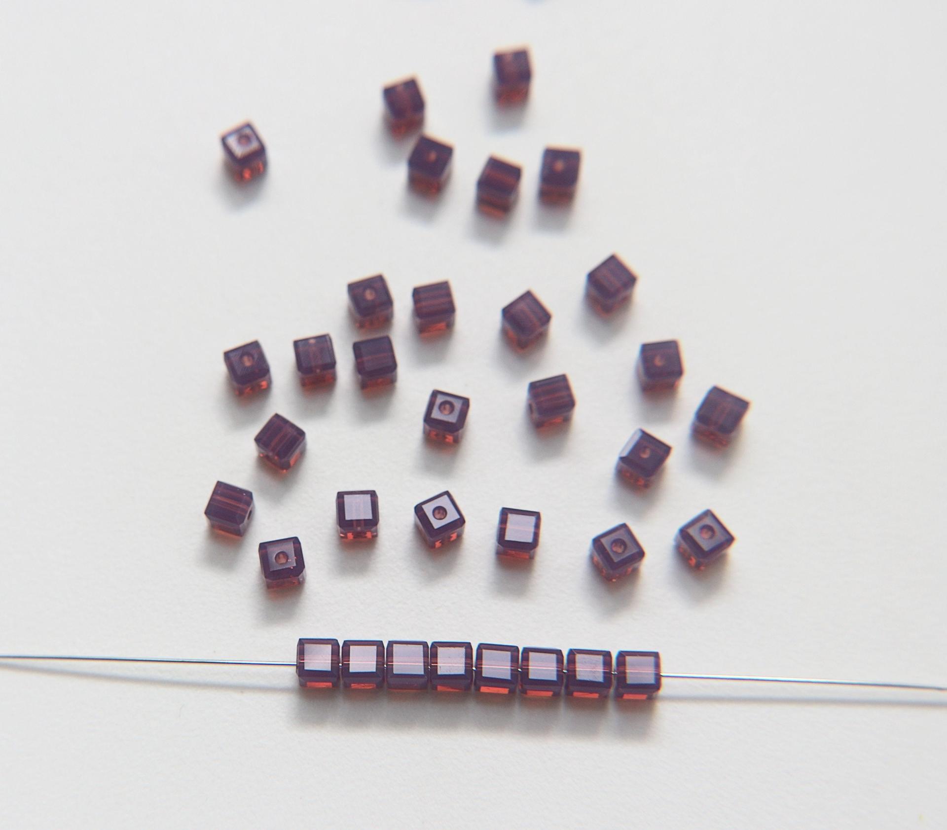 Swarovski 5601 Cube Bead 4mm wedding decorations jewelry supplies vintage craft supply