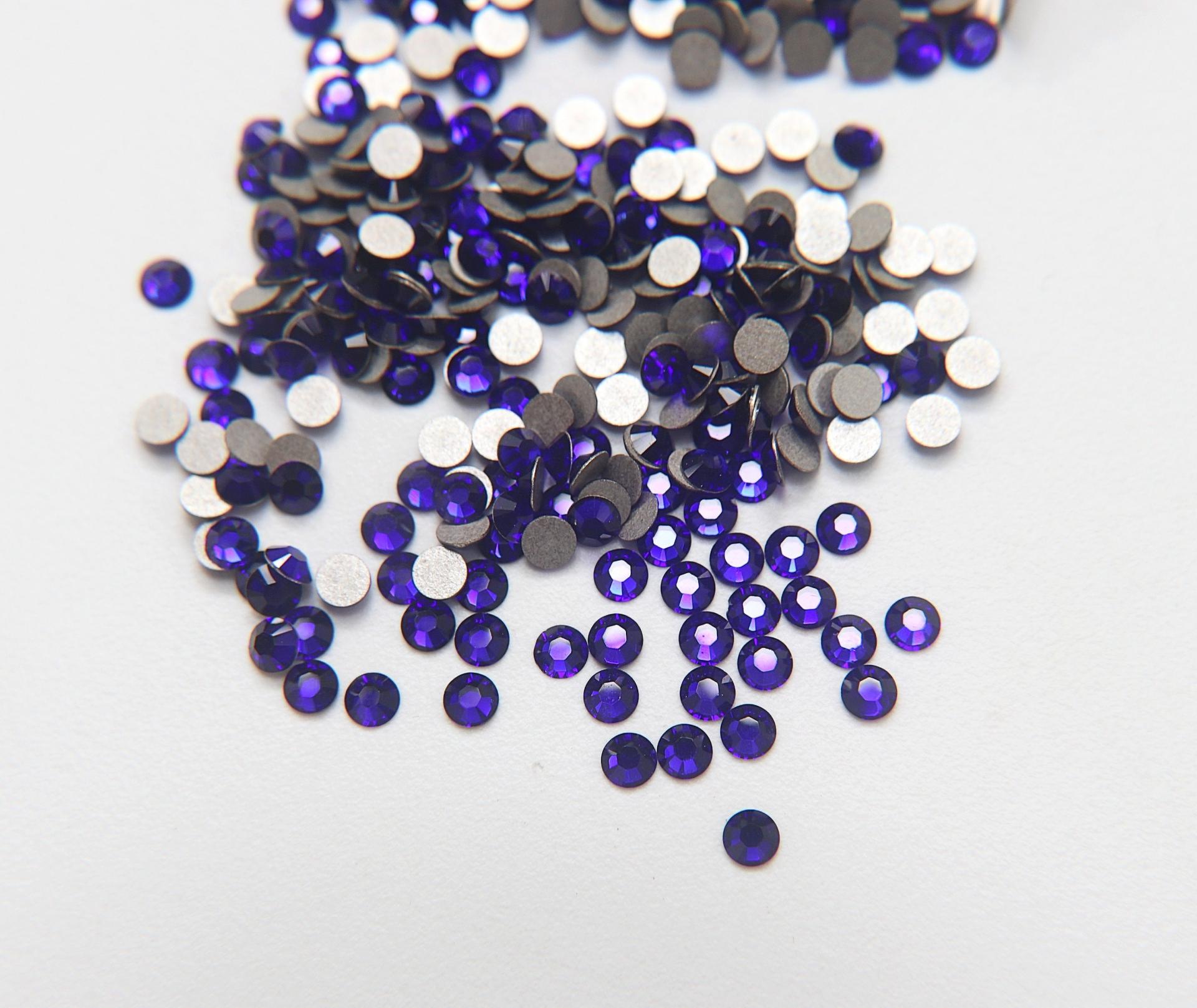 16SS Swarovski vinatge Flatbacks in Cobalt Chaton Roses 4mm Made in Austria Nail art jewelry making supply decoration