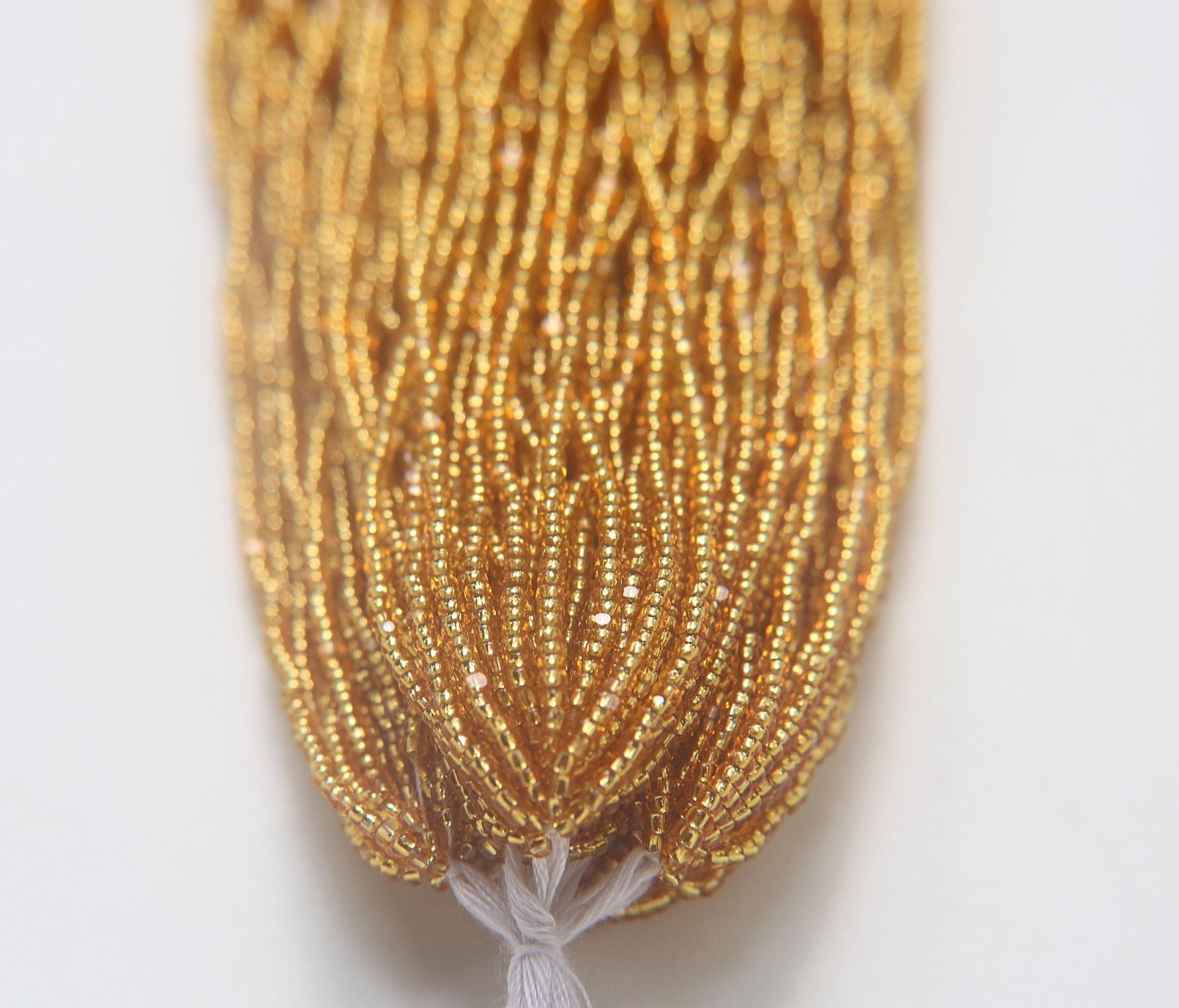 11/0 Hanks Charlotte Cut Beads 17050 Medium Gold Silver Lined 2.0mm glass beads jewelry native supply findings craft supply