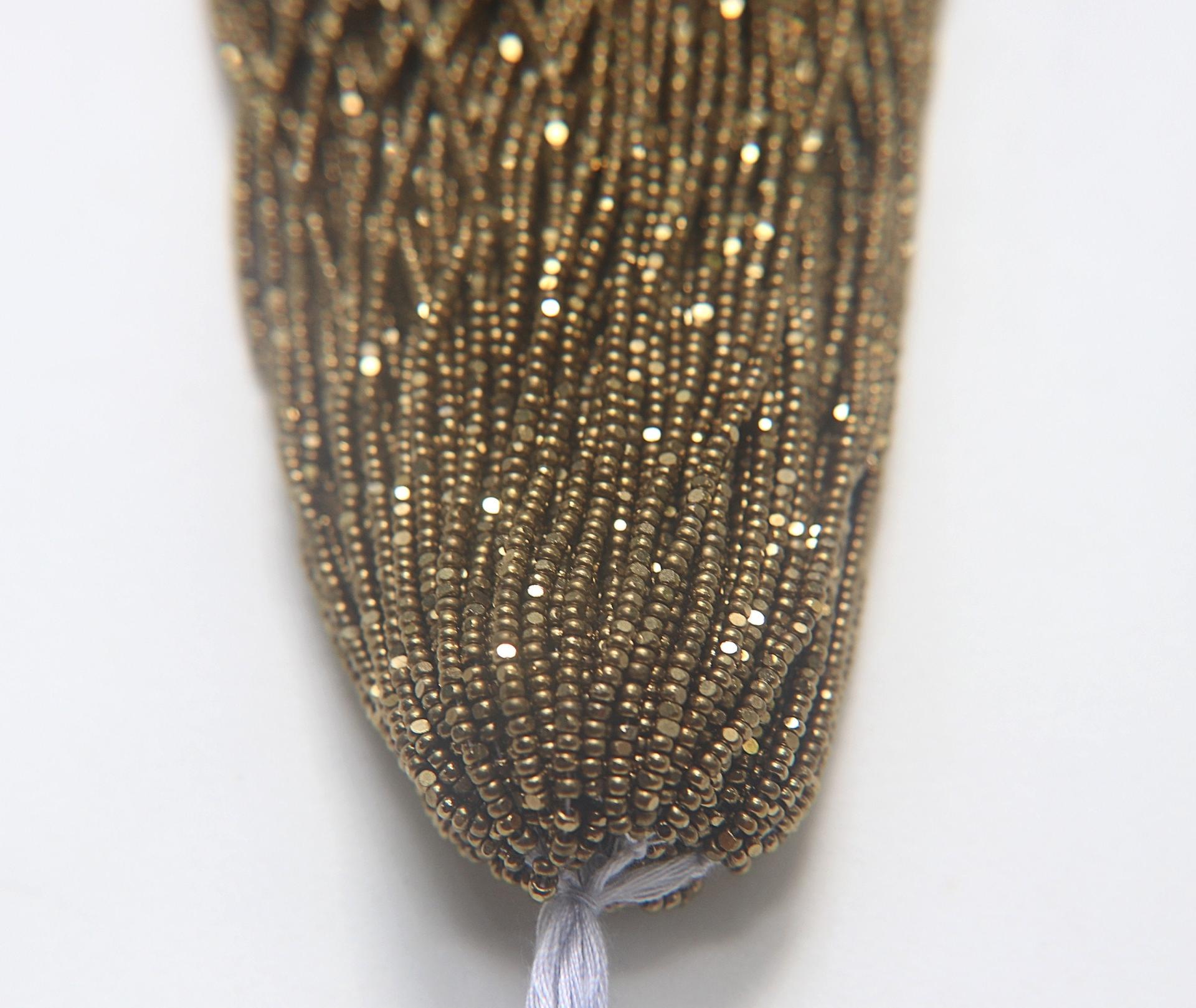 11/0 Hanks Charlotte Cut Beads Light Dorado glass beads native jewelry supply findings craft supply vintage supply