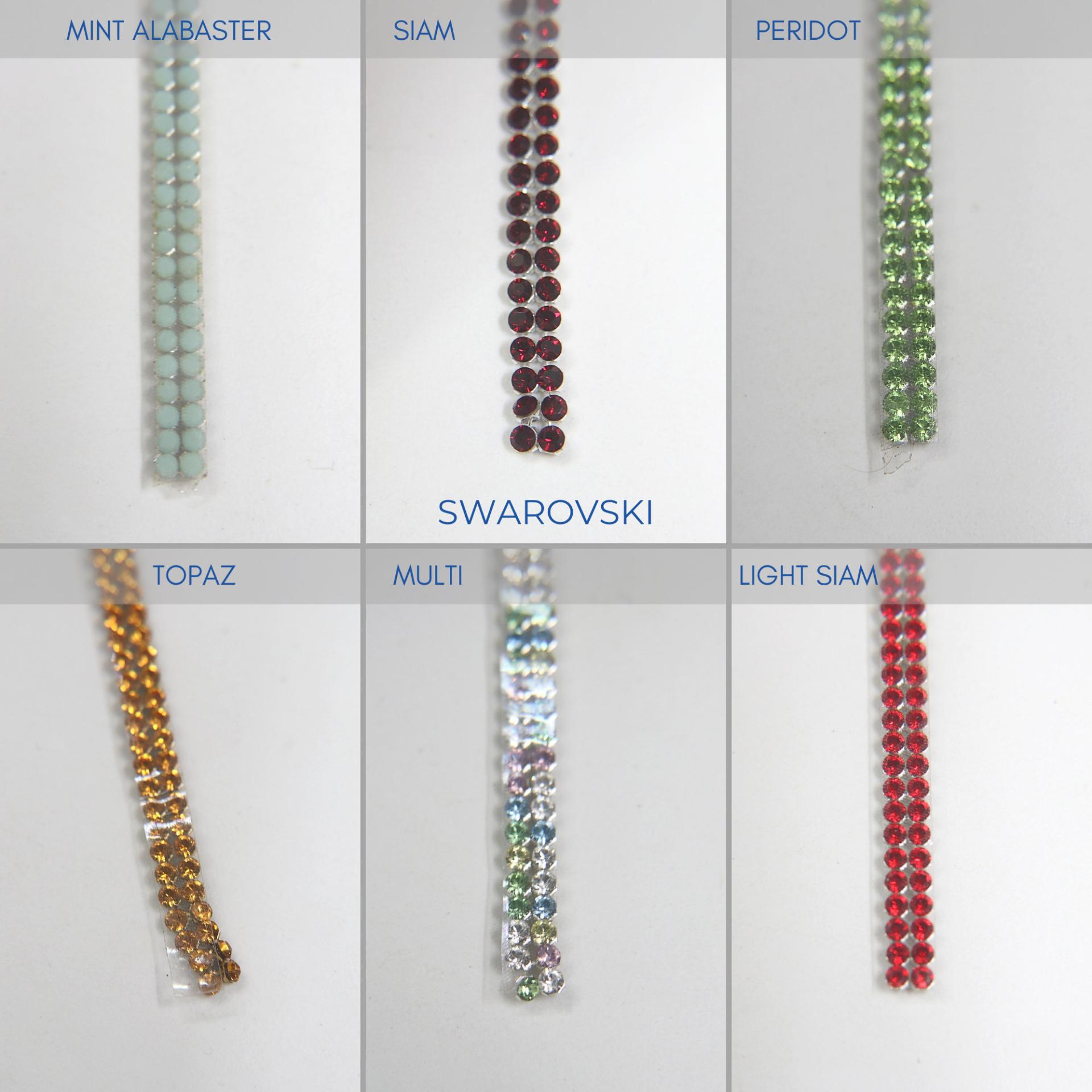 Swarovski 400001 Hotfix chain Round Rhinestone lace in Silver Plating 6mm thick for embellishments Jewellery couture jacket trimming