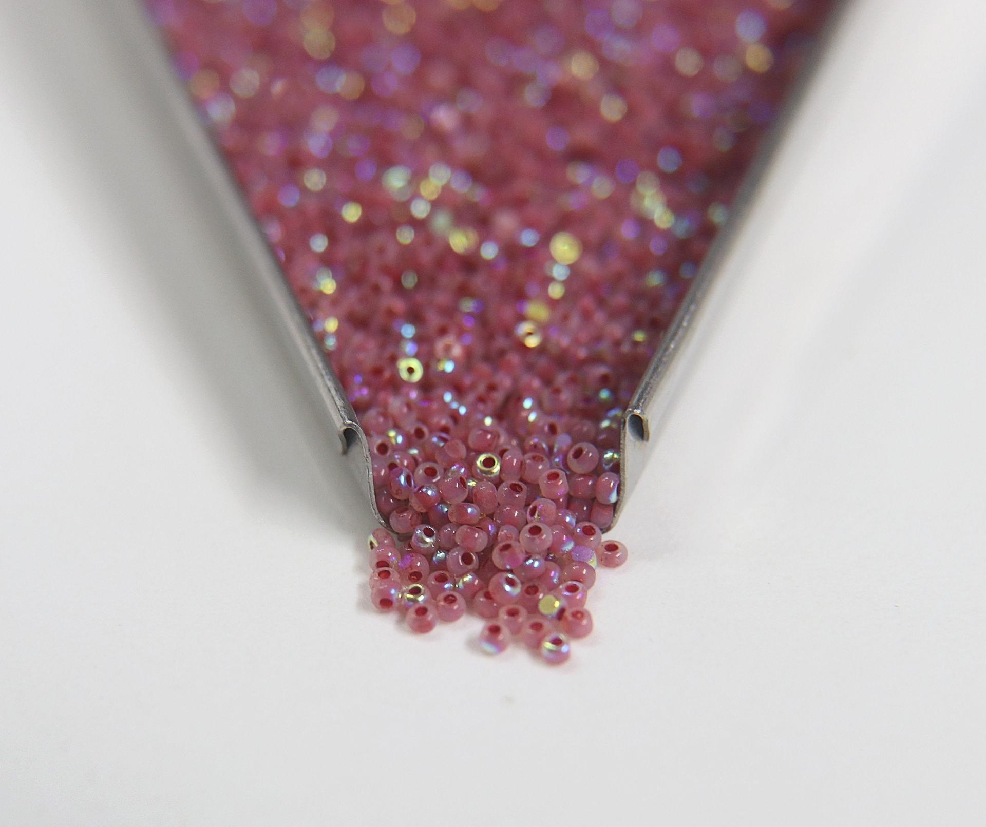 11/0 Charlotte true Cut Beads Patina Opal Neon Red Aurore Boreale loose beads embroidery materials making jewelry native supply