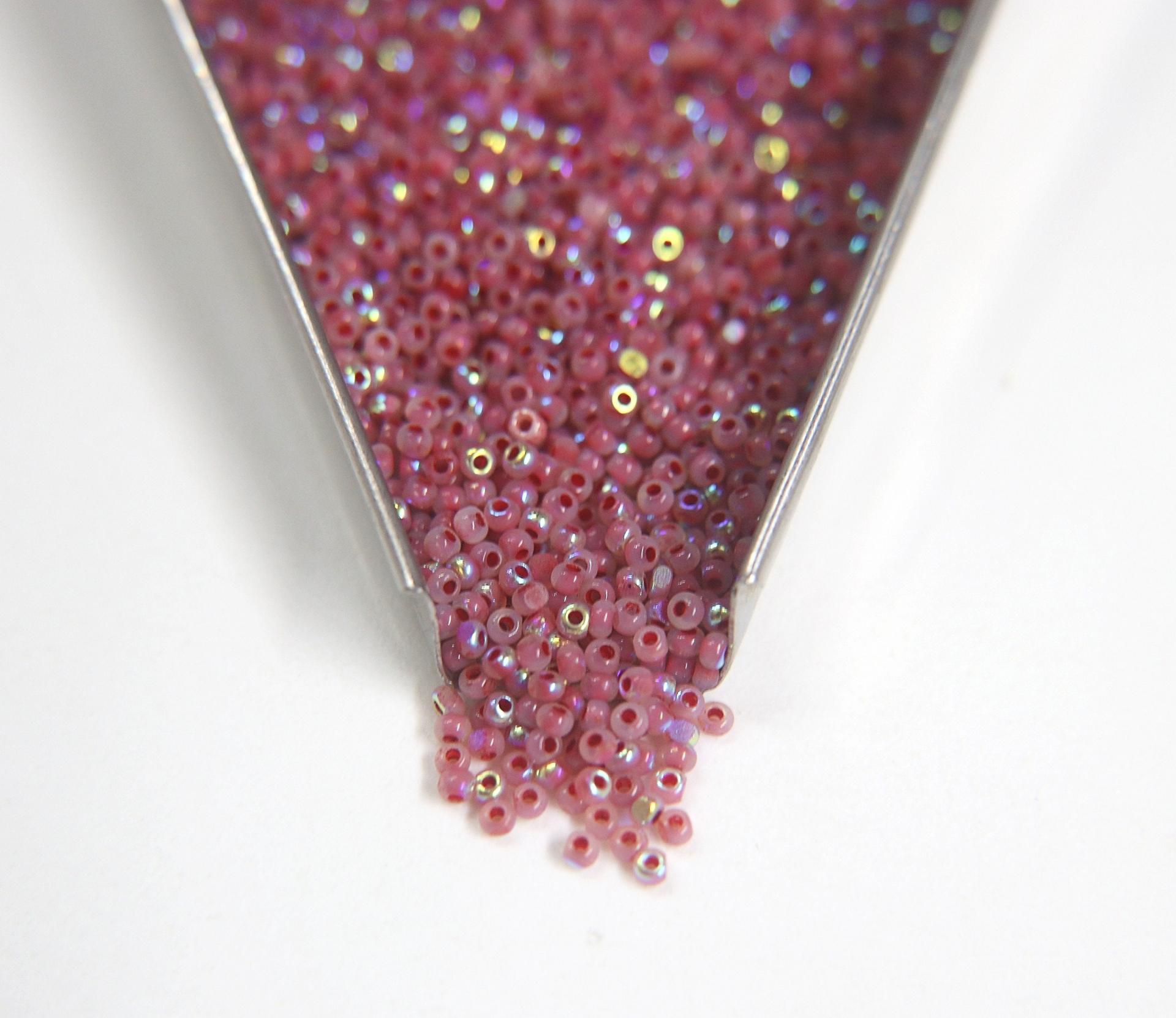 11/0 Charlotte true Cut Beads Patina Opal Neon Red Aurore Boreale loose beads embroidery materials making jewelry native supply
