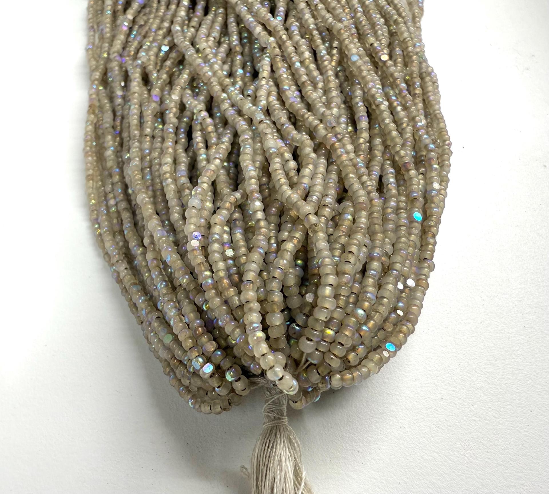 11/0 Hanks Charlotte Cut Beads Patina White Opal Antique Gold Lined Aurore Boreale PREMIUM SEED BEADS Native Supplies truecuts beads