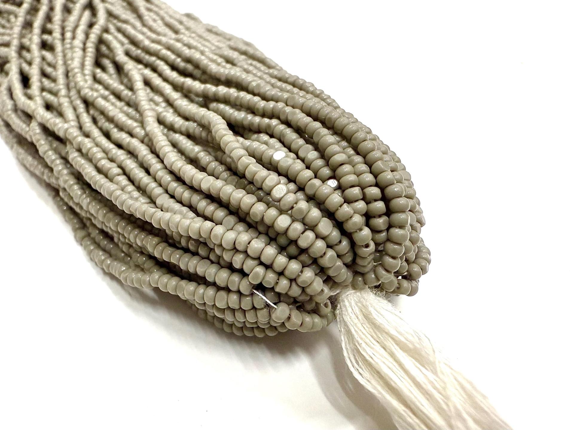 11/0 Hanks Charlotte Cut Beads 43020 Opaque Grey glass beads jewelry supply findings craft supply