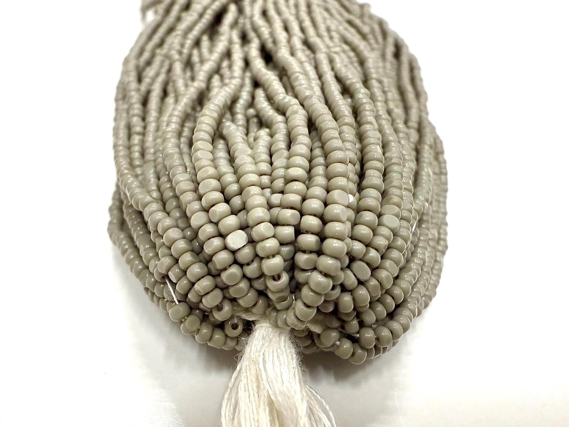11/0 Hanks Charlotte Cut Beads 43020 Opaque Grey glass beads jewelry supply findings craft supply